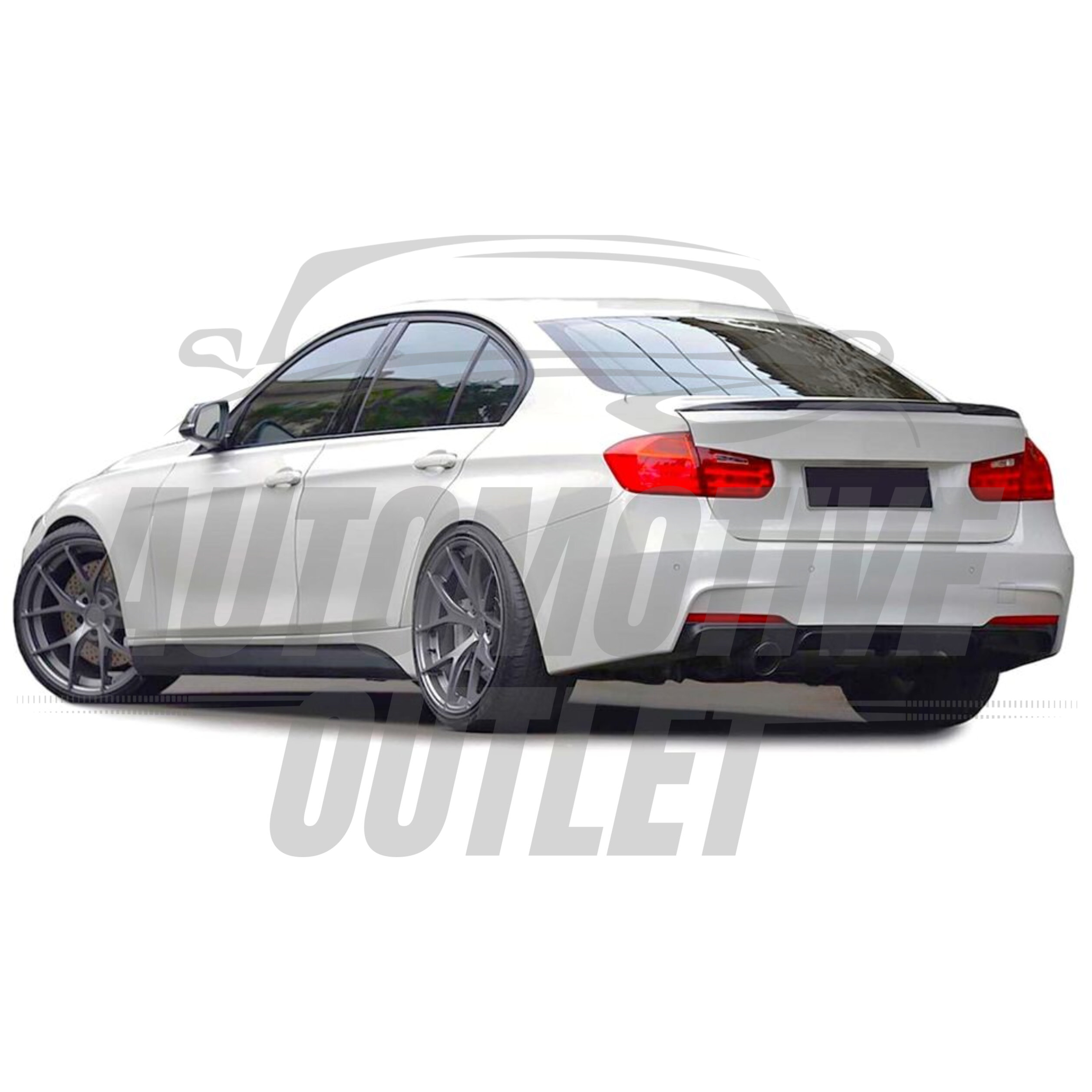 REAR DIFFUSER M PERFORMANCE SINGLE EXIT GLOSS BLACK FOR BMW 3 SERIES F30 12-18+ 8
