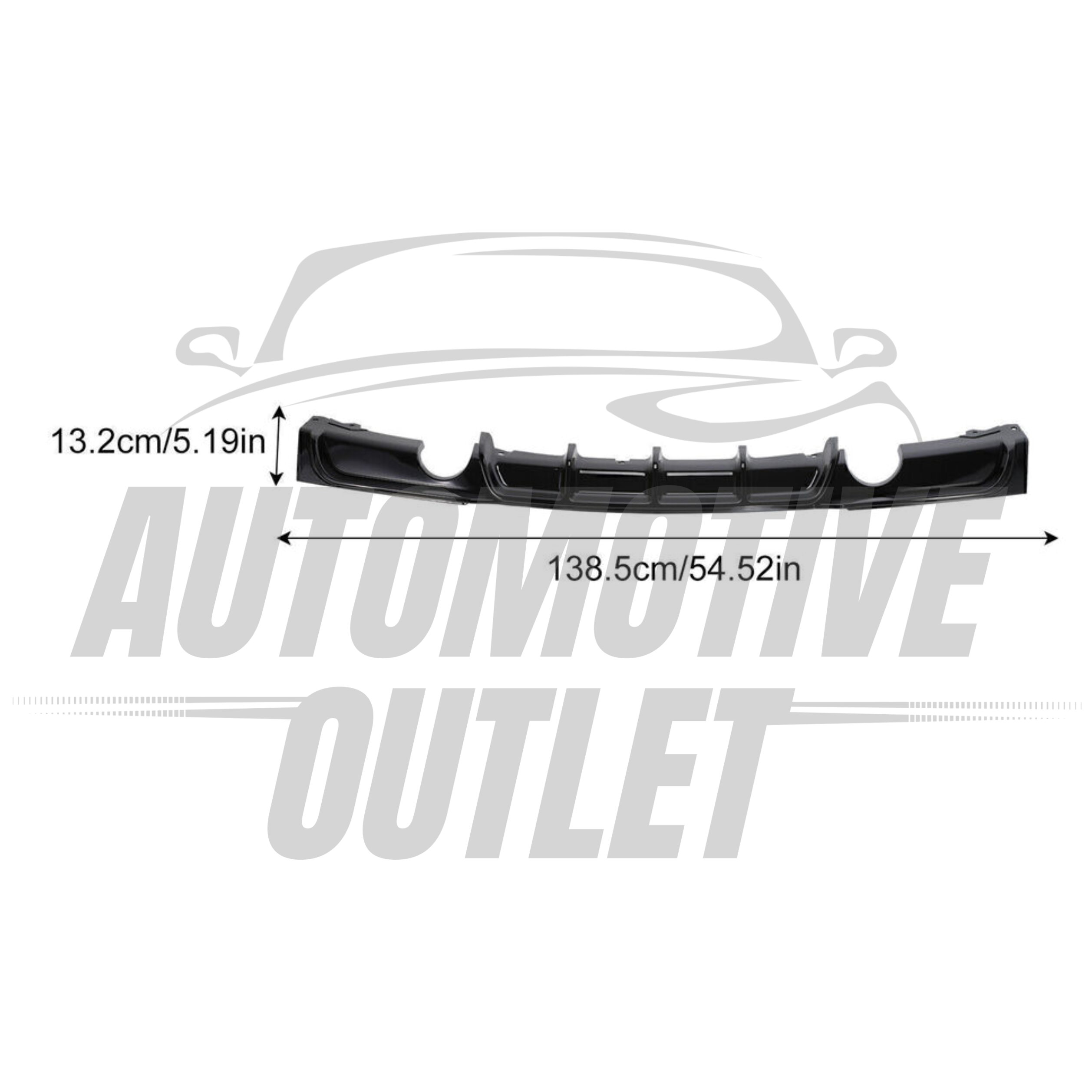 REAR DIFFUSER M SPORT PERFORMANCE TWIN EXIT GLOSS BLACK FOR BMW 3 SERIES F30 F31 5