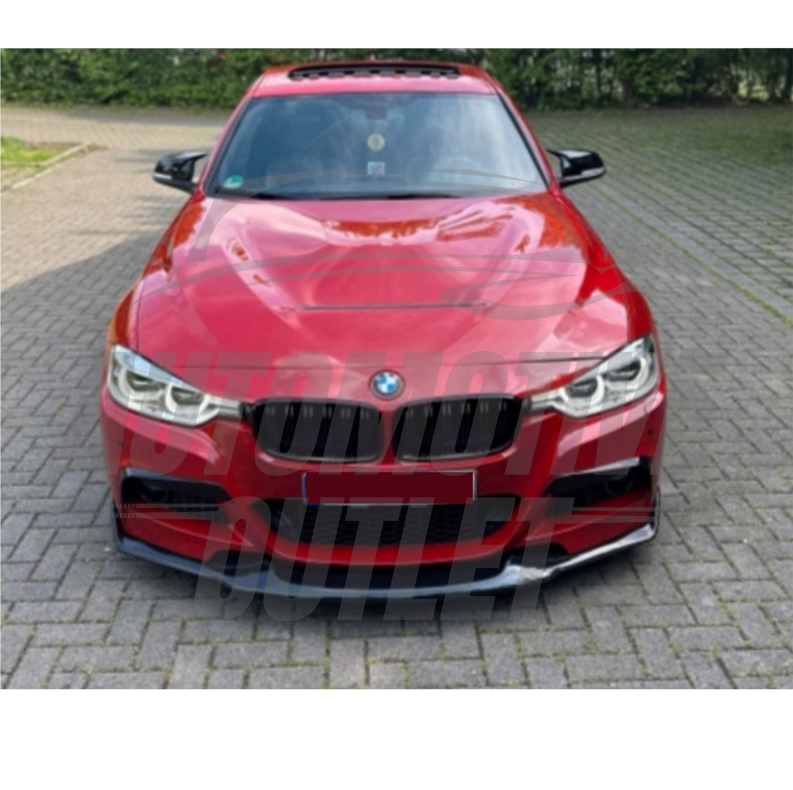 FRONT SPLITTER MAD STYLE M SPORT LIP GLOSS BLACK FOR BMW 3 SERIES F30 F31 11-18+ 6