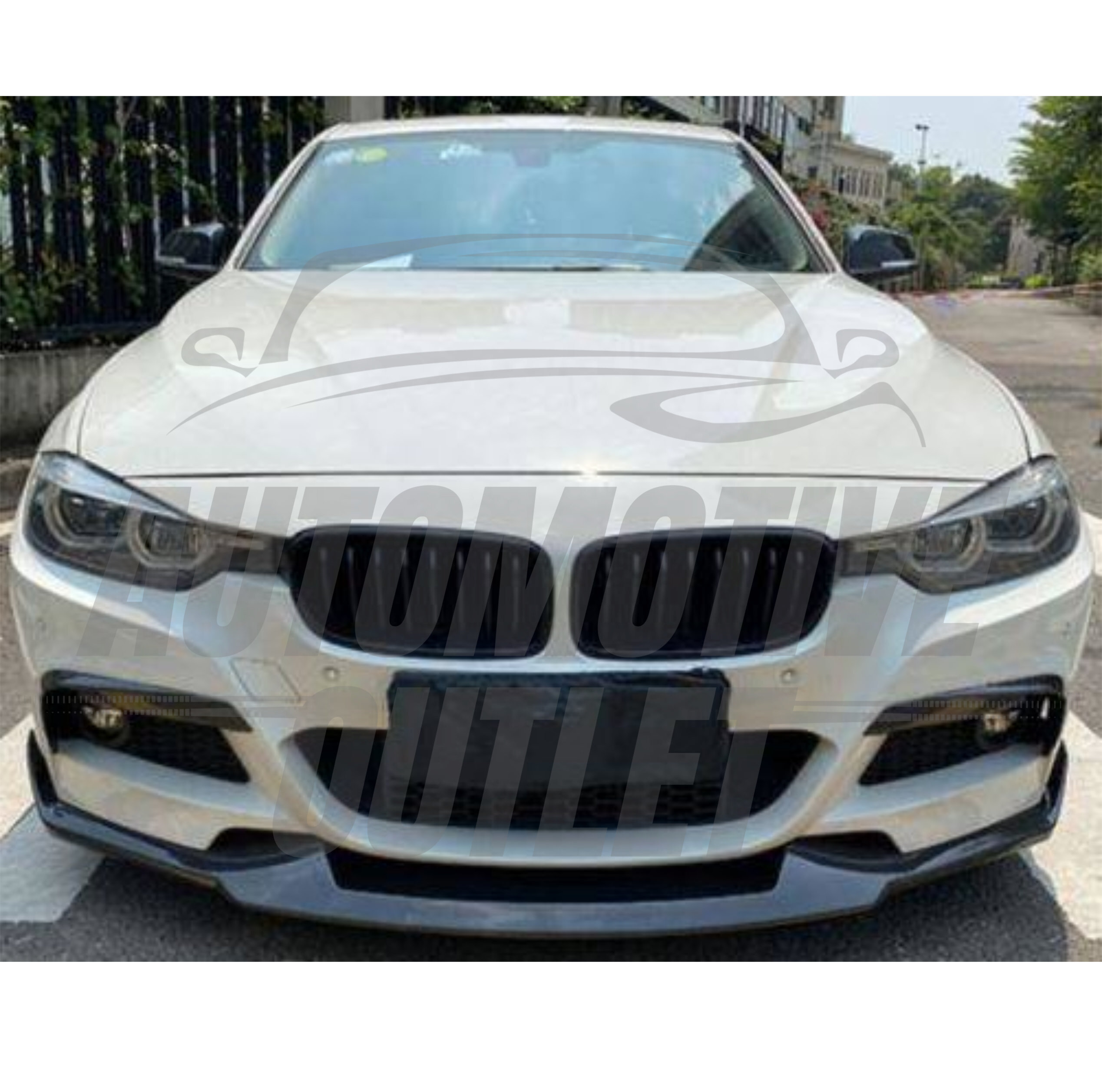 FRONT SPLITTER MAD STYLE M SPORT LIP GLOSS BLACK FOR BMW 3 SERIES F30 F31 11-18+ 7