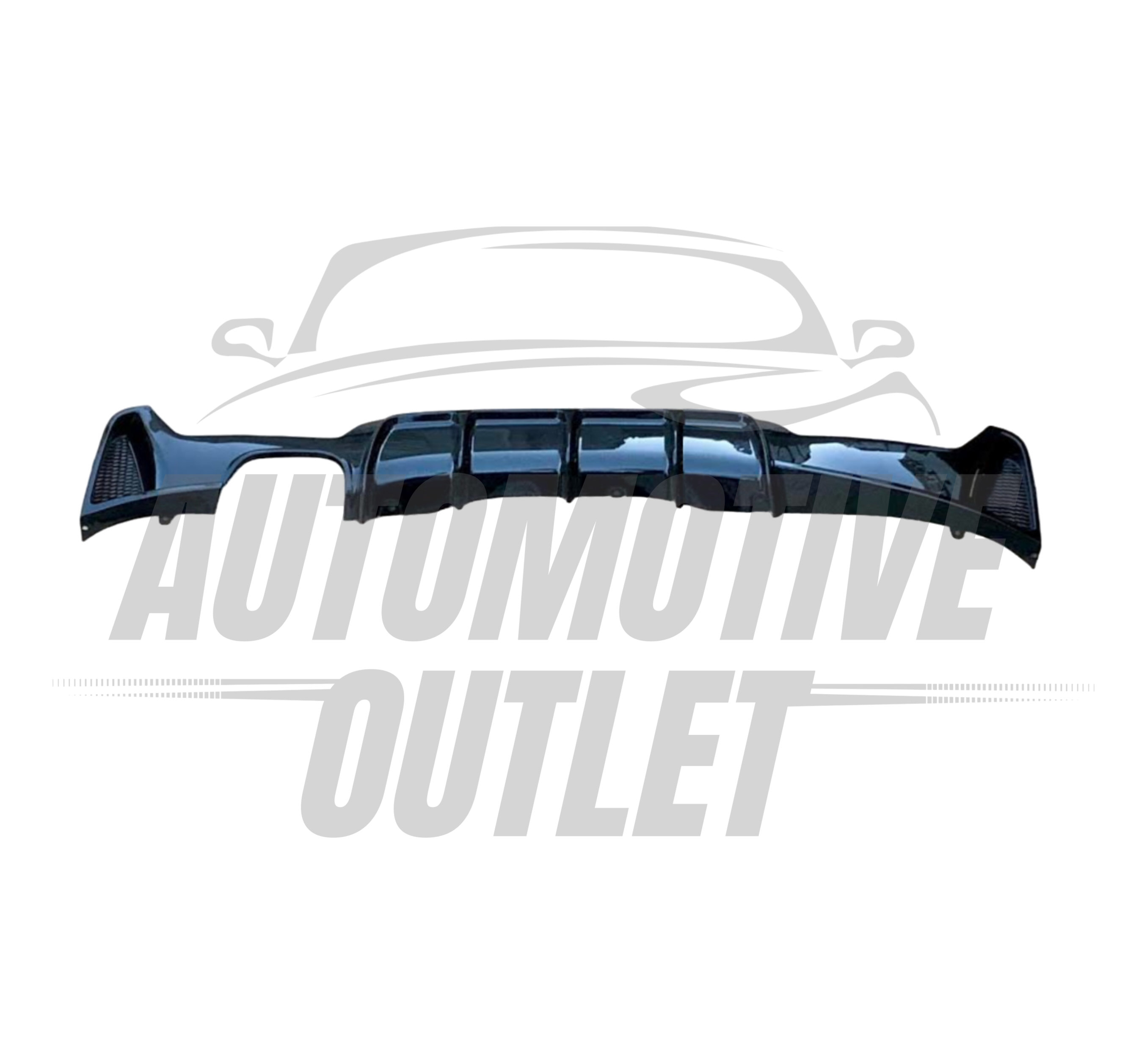 REAR DIFFUSER STYLE M SPORT DUAL GLOSS BLACK FOR BMW 4 SERIES F32 F33 F36 14-20+ 2