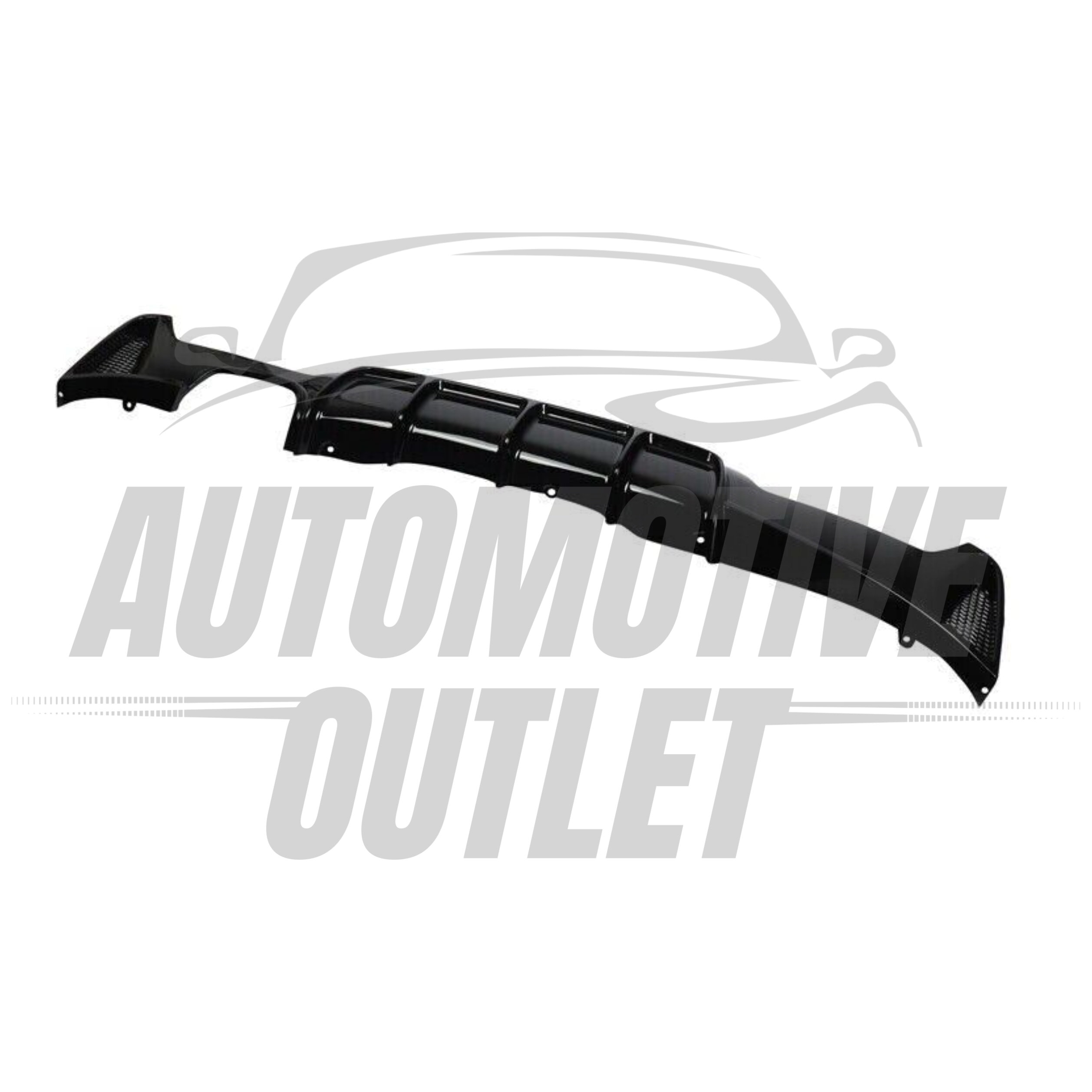 REAR DIFFUSER STYLE M SPORT DUAL GLOSS BLACK FOR BMW 4 SERIES F32 F33 F36 14-20+ 3