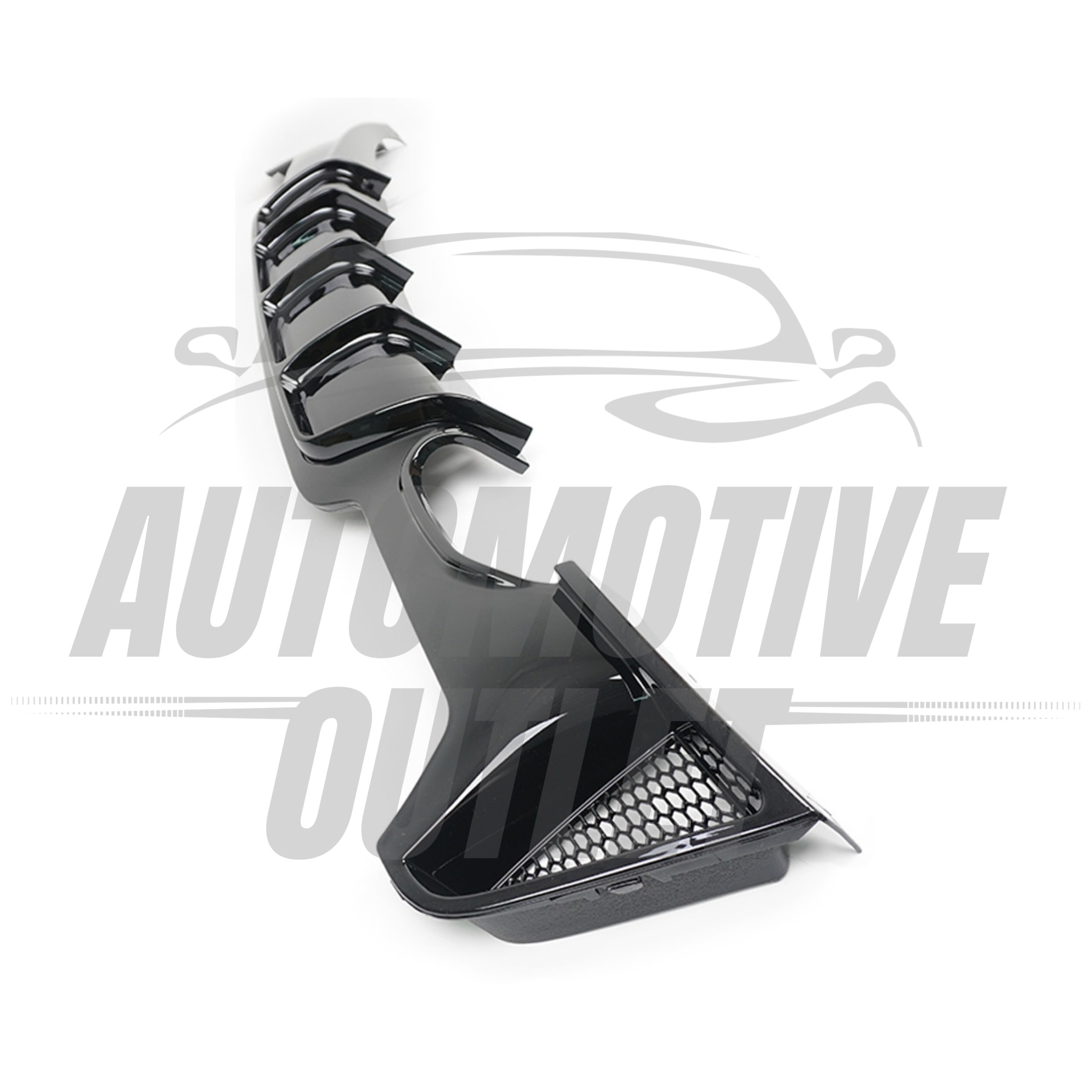 REAR DIFFUSER STYLE M SPORT DUAL GLOSS BLACK FOR BMW 4 SERIES F32 F33 F36 14-20+ 5