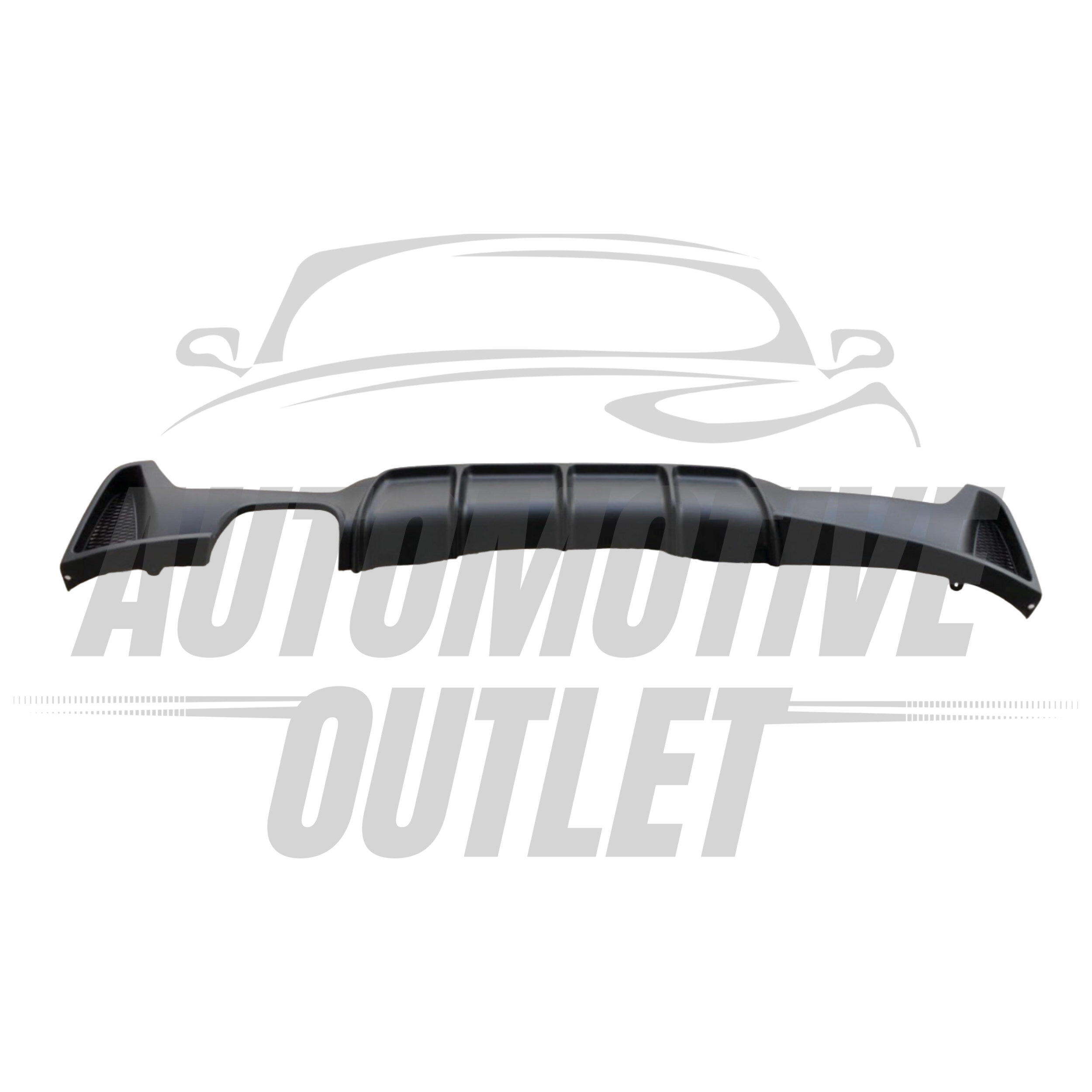 M SPORT MATTE BLACK TWIN EXHAUST REAR DIFFUSER VALANCE FOR BMW 4-SERIES F32 F33+ 2