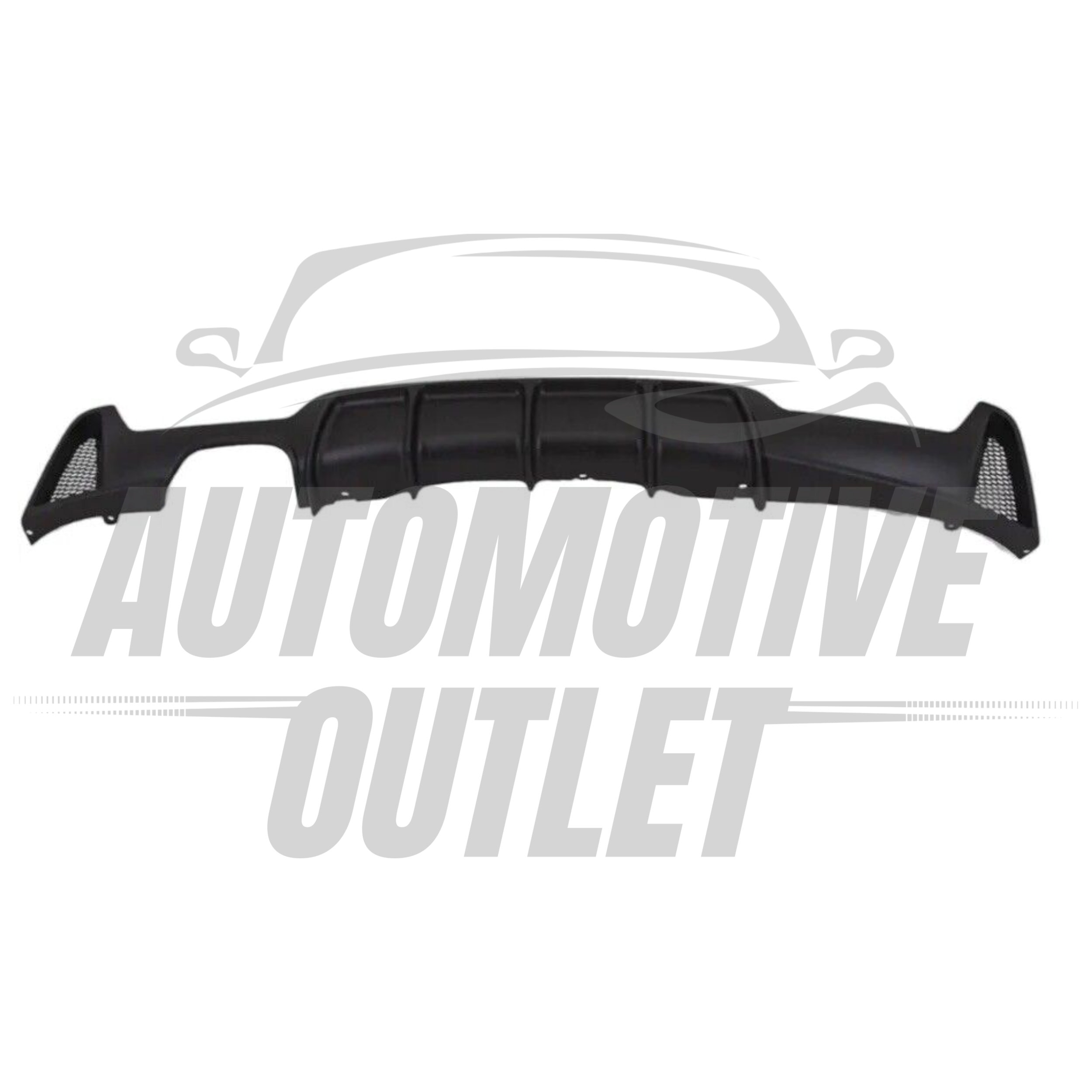 M SPORT MATTE BLACK TWIN EXHAUST REAR DIFFUSER VALANCE FOR BMW 4-SERIES F32 F33+ 3