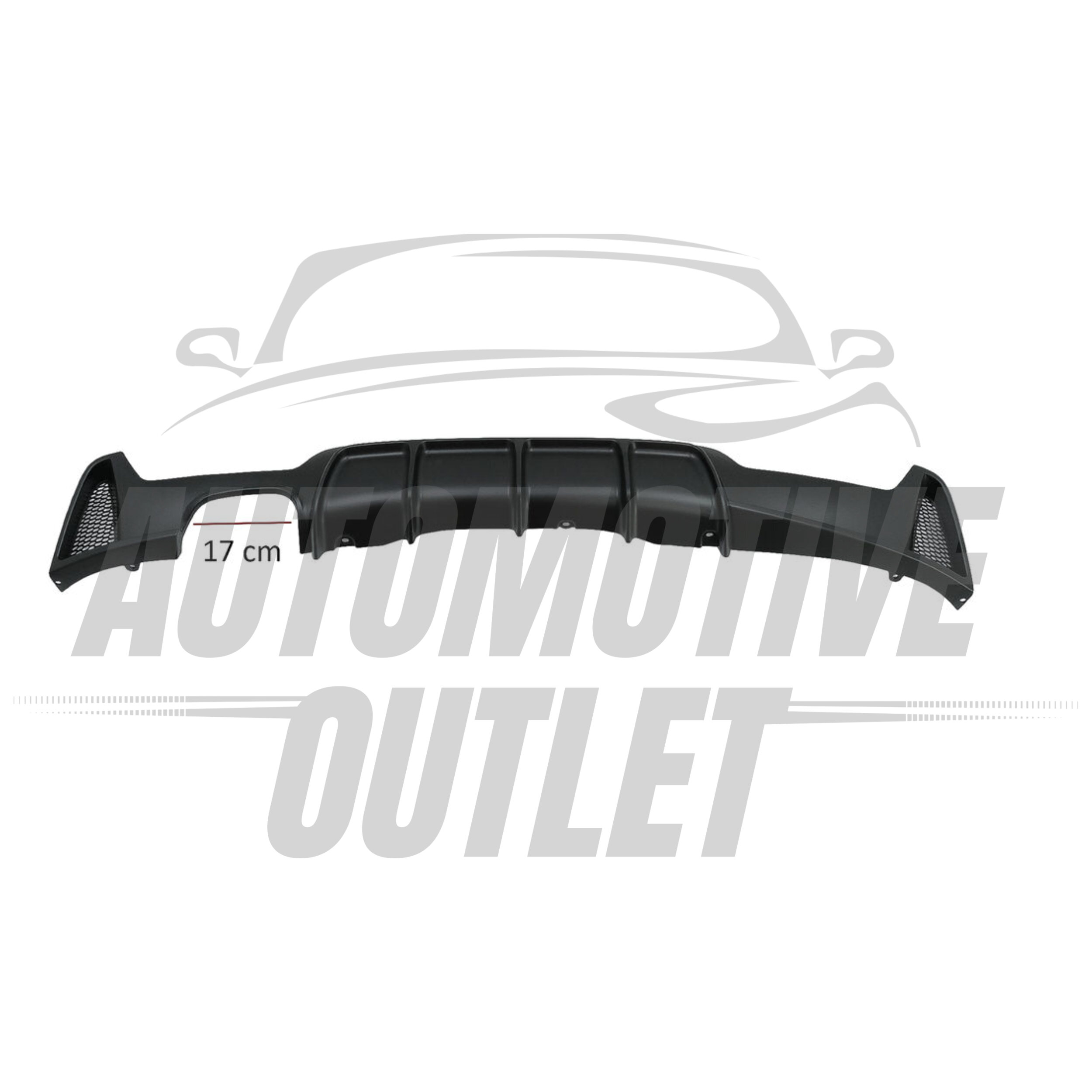M SPORT MATTE BLACK TWIN EXHAUST REAR DIFFUSER VALANCE FOR BMW 4-SERIES F32 F33+ 8
