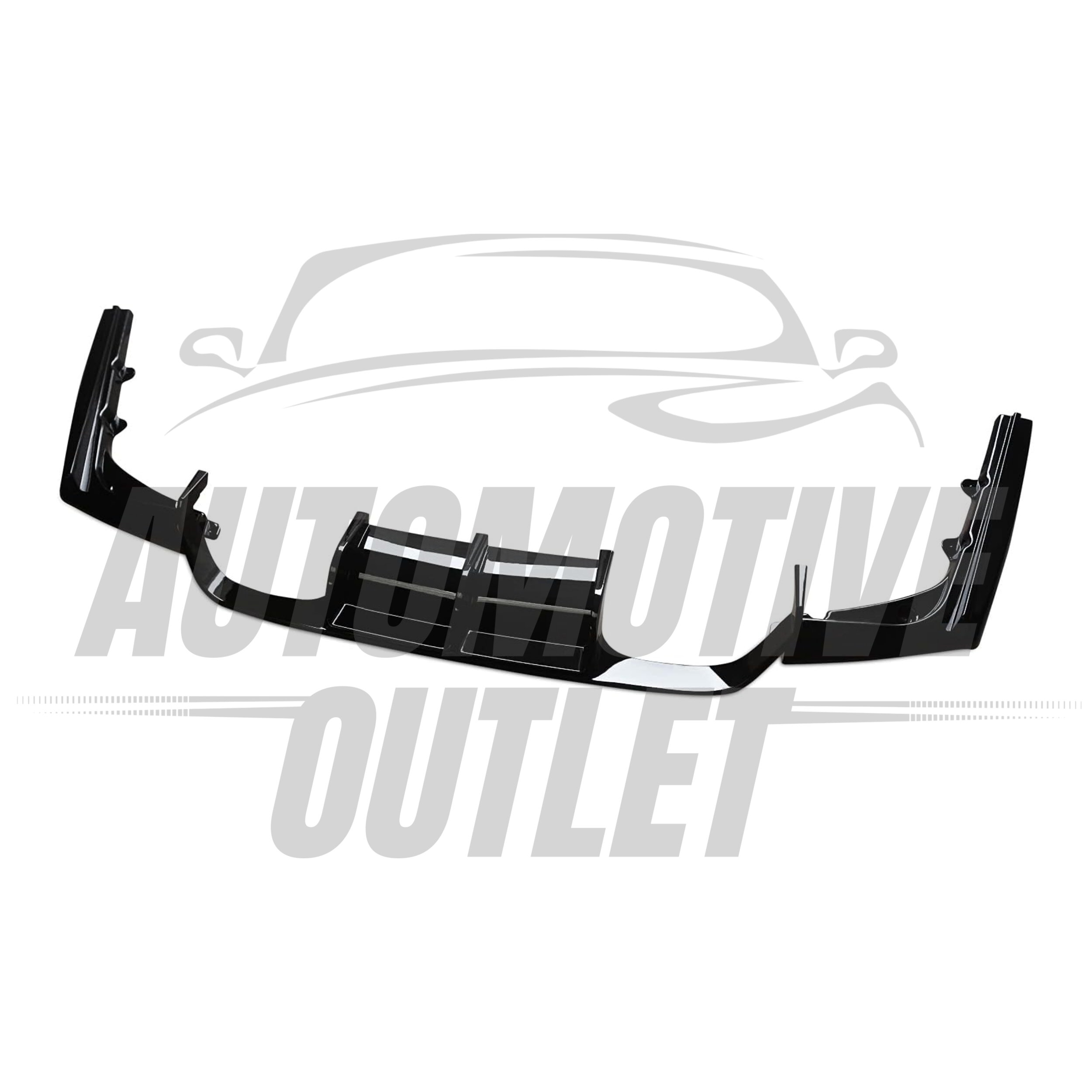 REAR DIFFUSER VALANCE V STYLE GLOSS BLACK LIP SKIRT FOR BMW M3 M4 F80 F82 14-20 3