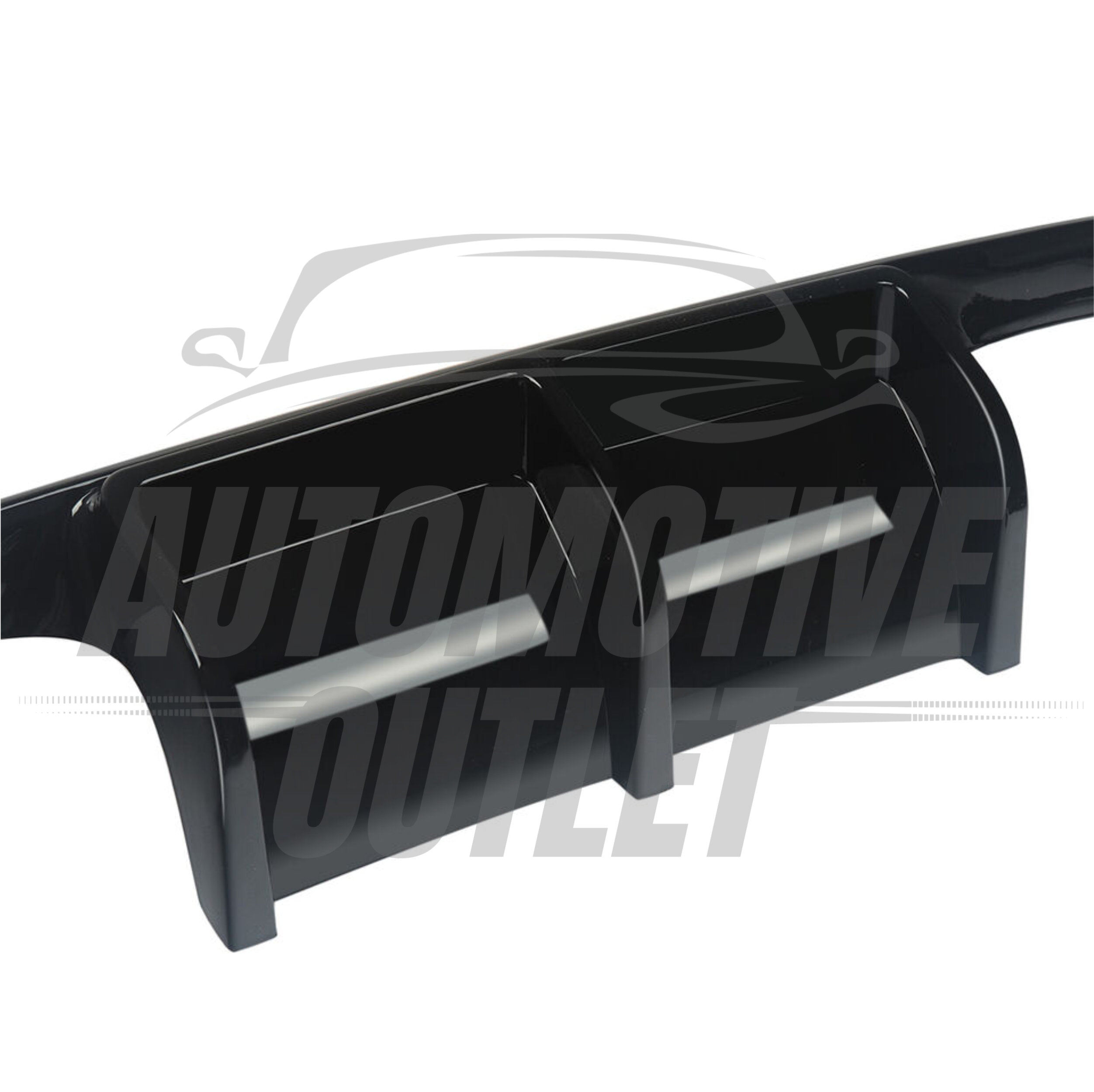 REAR DIFFUSER VALANCE V STYLE GLOSS BLACK LIP SKIRT FOR BMW M3 M4 F80 F82 14-20 6