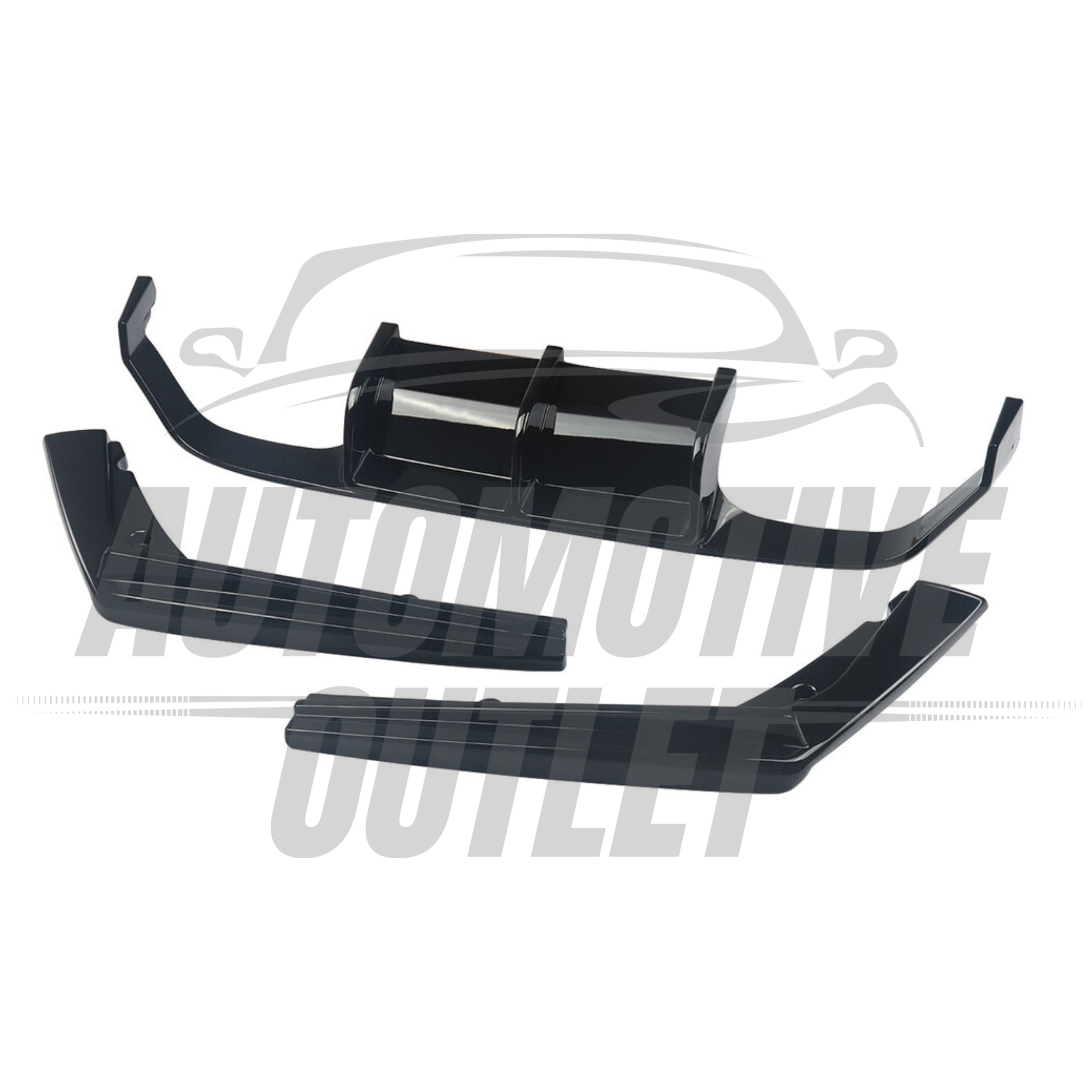REAR DIFFUSER VALANCE V STYLE GLOSS BLACK LIP SKIRT FOR BMW M3 M4 F80 F82 14-20 7