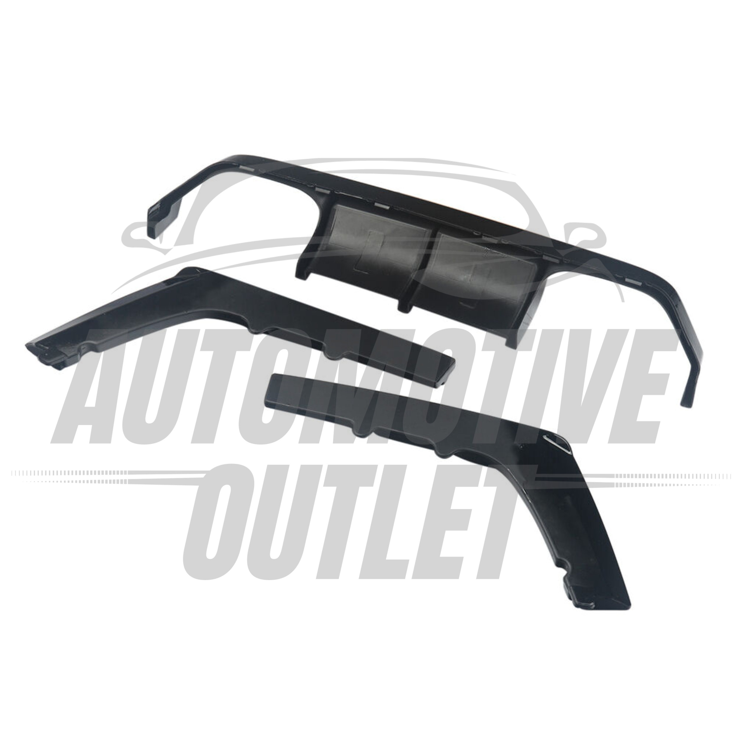 REAR DIFFUSER VALANCE V STYLE GLOSS BLACK LIP SKIRT FOR BMW M3 M4 F80 F82 14-20 8