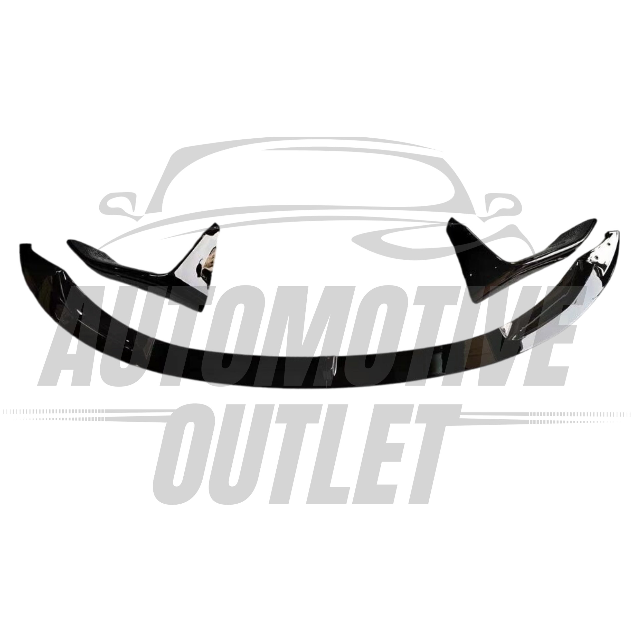 FRONT SPLITTER LIP M PERFORMANCE STYLE GLOSS BLACK FOR BMW M3 F80 F82 F83 2015+ 4