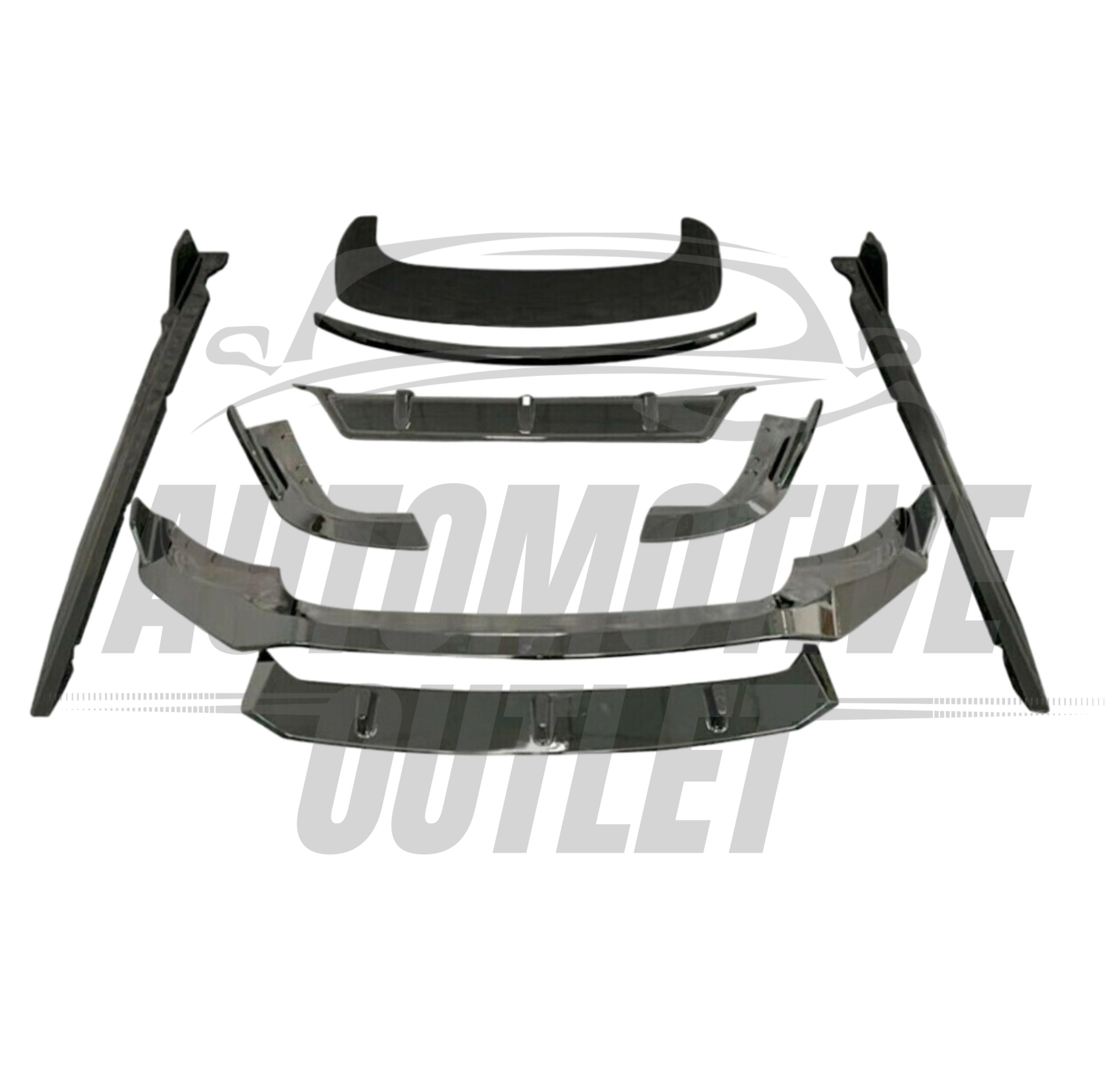 FRONT SPOILER REAR DIFFUSER SIDE SKIRTS AERO GLOSS BLACK FOR BMW X5 G05 2019-23+ 2