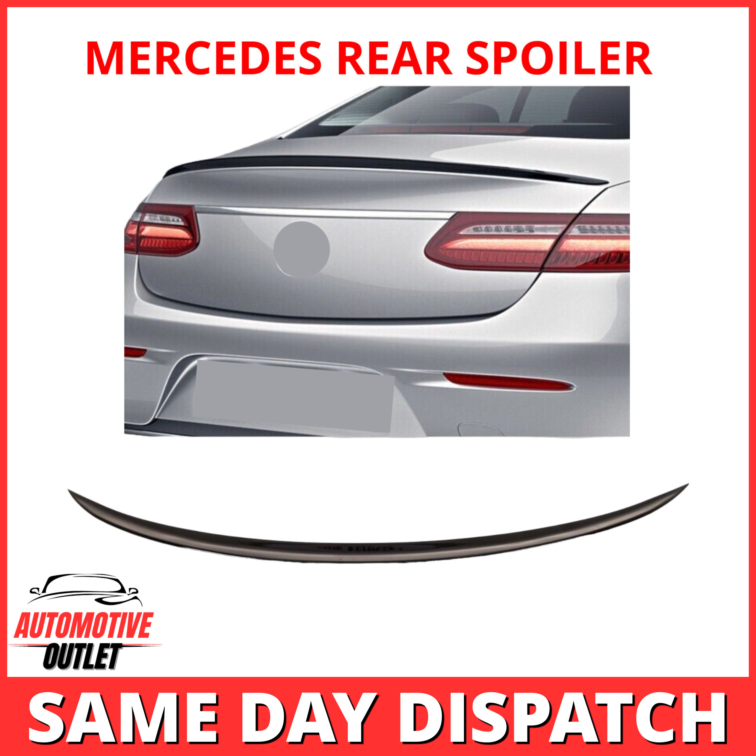REAR BOOT SPOILER AMG COUPE GLOSS BLACK FOR MERCEDES E CLASS C238 E63S 2015+