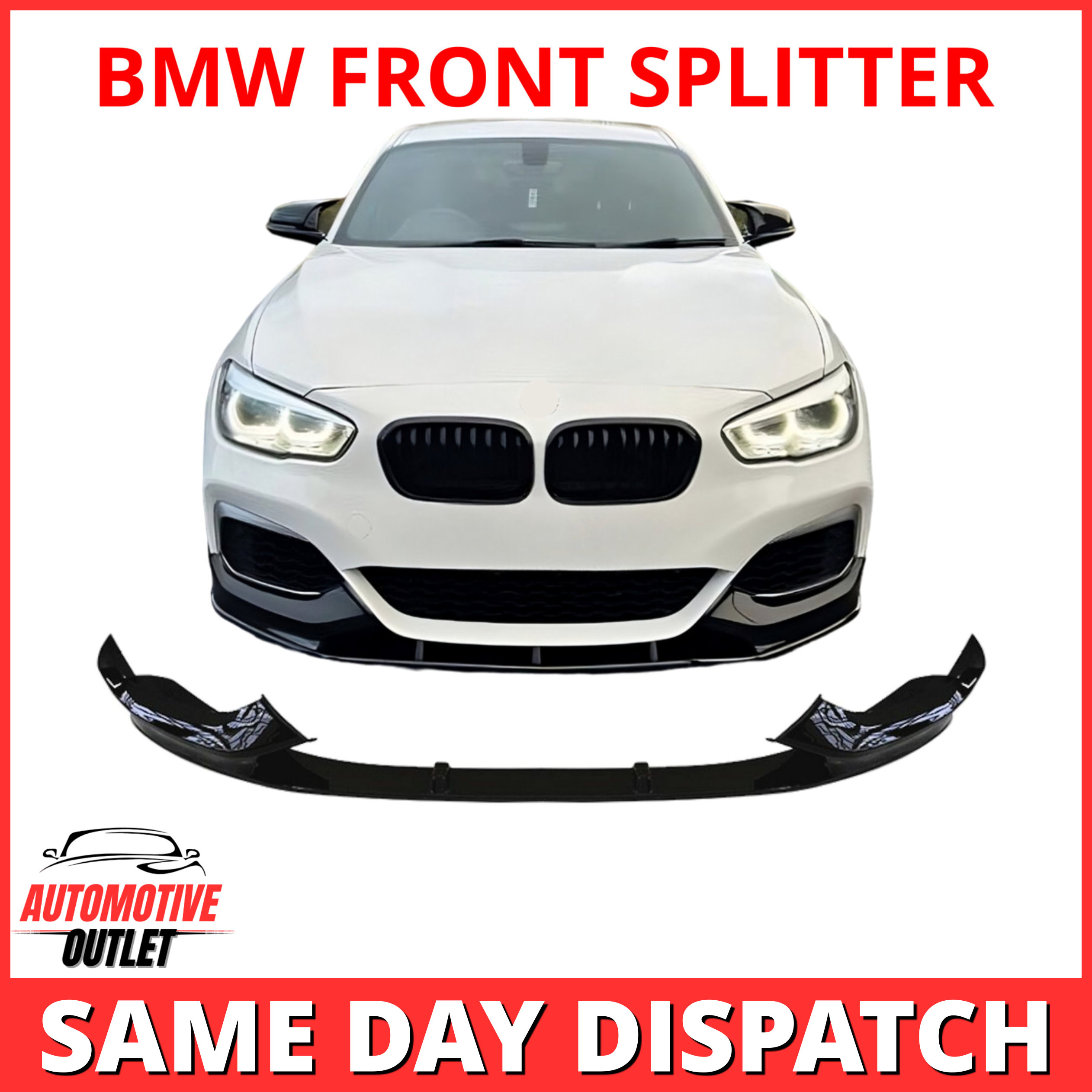 FRONT SPLITTER M PERFORMANCE LCI GLOSS BLACK FOR BMW 1SERIES F20 F21 M140I 15-18