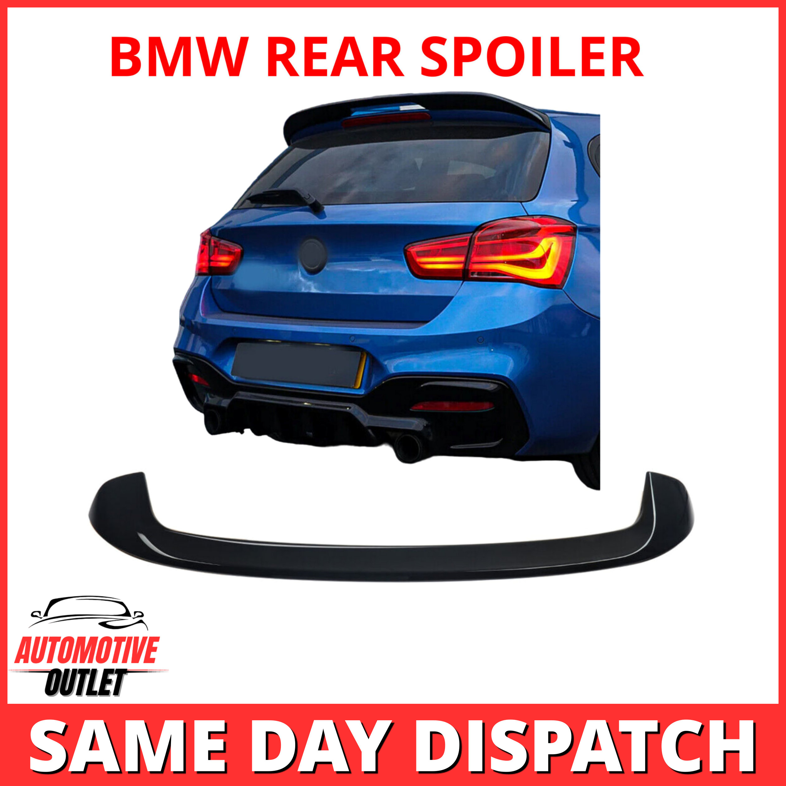 REAR SPOILER GLOSS BLACK M PERF LCI FOR BMW 1 SERIES F20 F21 M140I M135I 2011-19