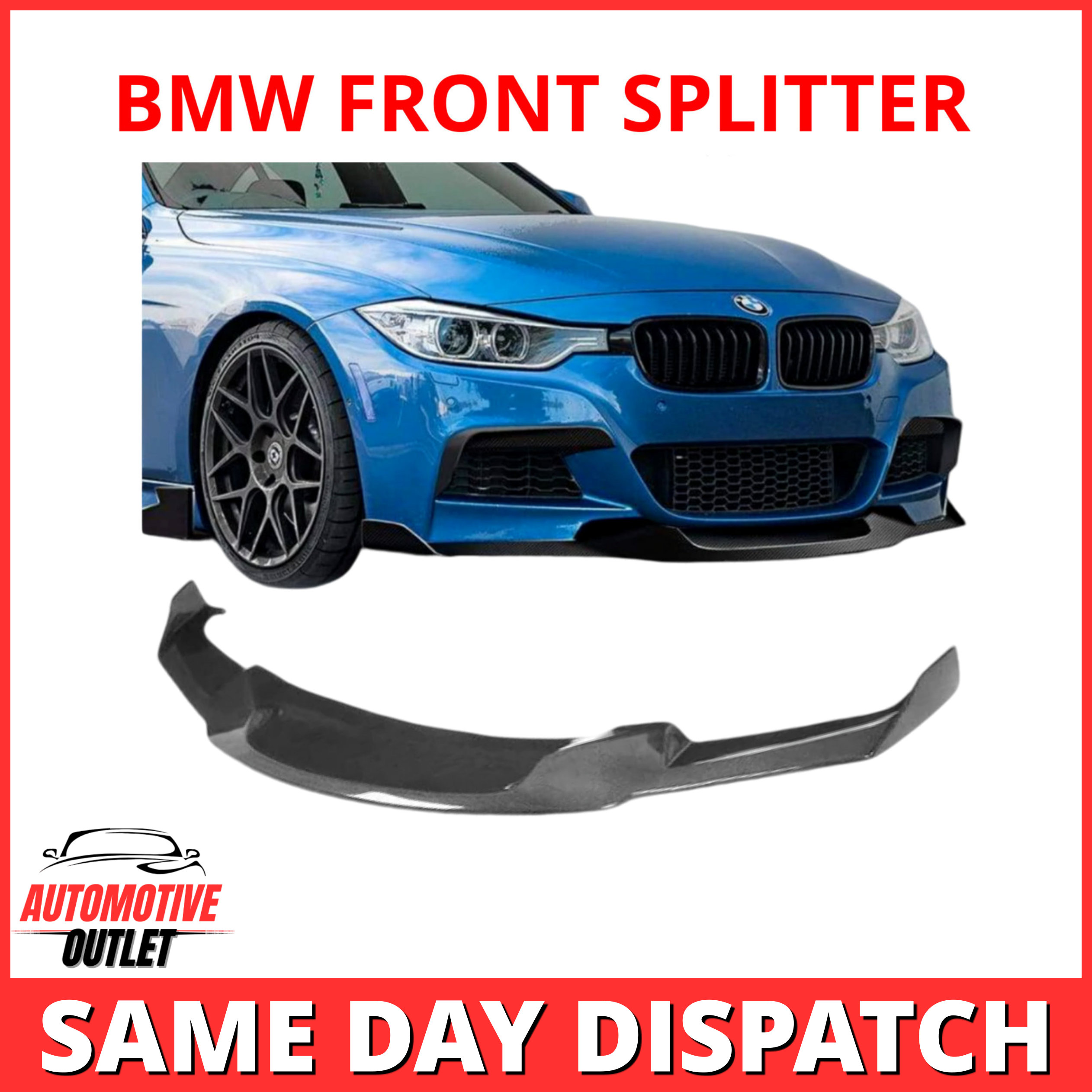 FRONT SPLITTER MAD SKIRT LIP M SPORT CARBON FOR BMW 3 SERIES F30 F31 13-19