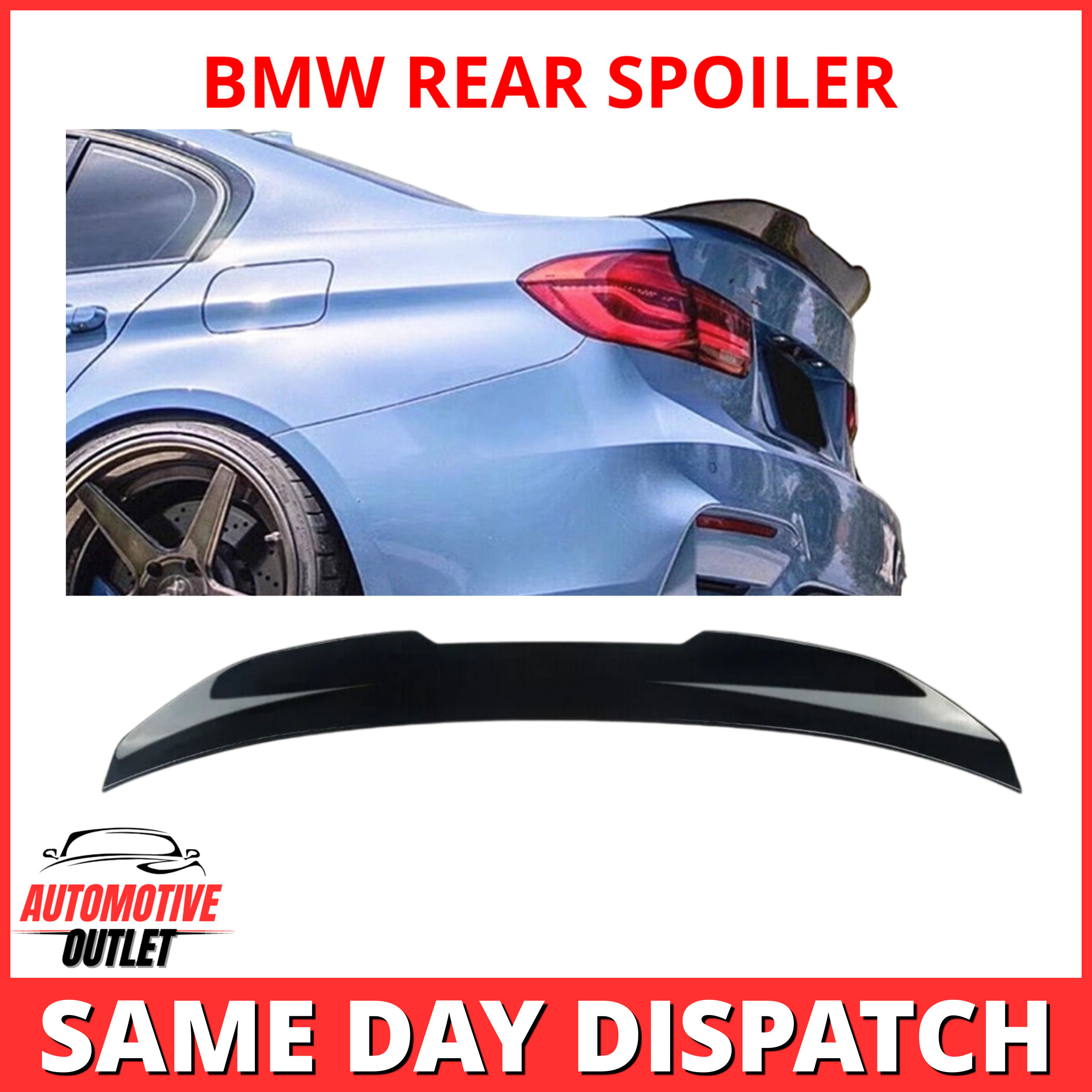 REAR BOOT SPOILER M SPORT PSM STYLE GLOSS BLACK FOR BMW 3 SERIES F30 F31 2012-18