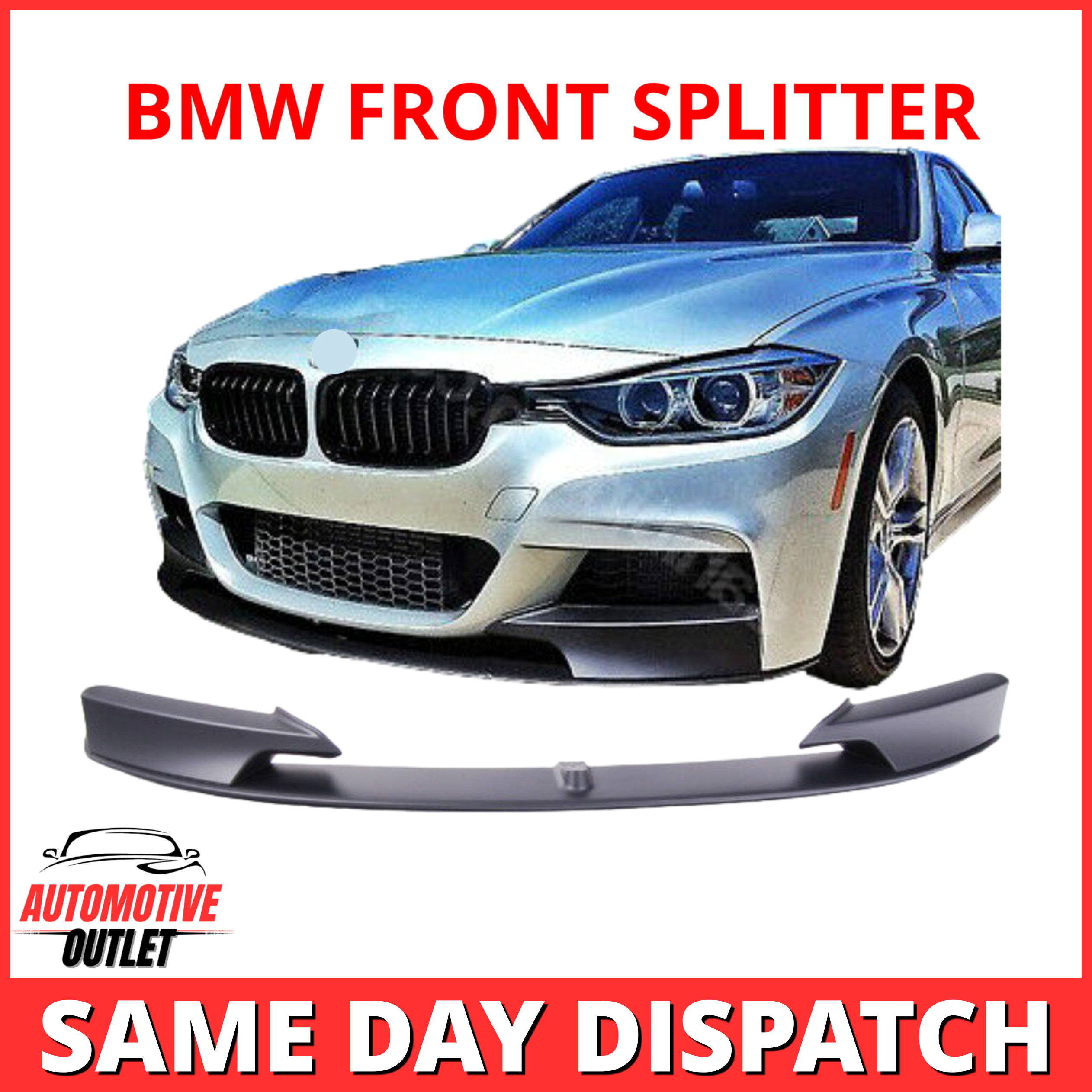 M SPORT PERFORMANCE FRONT SPLITTER MATTE BLACK FOR BMW 3-SERIES F30 F31 2011-18+
