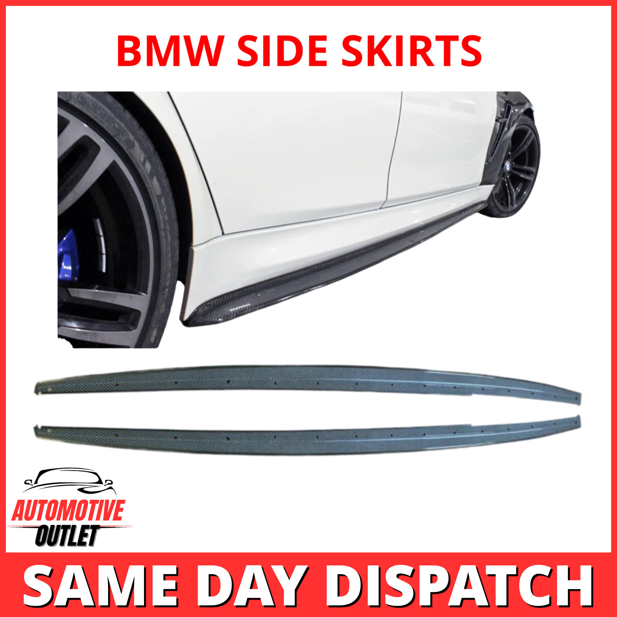 SIDE SKIRTS EXTENSION BLADES M SPORT CARBON FOR BMW 4 SERIES F32 F33 F36