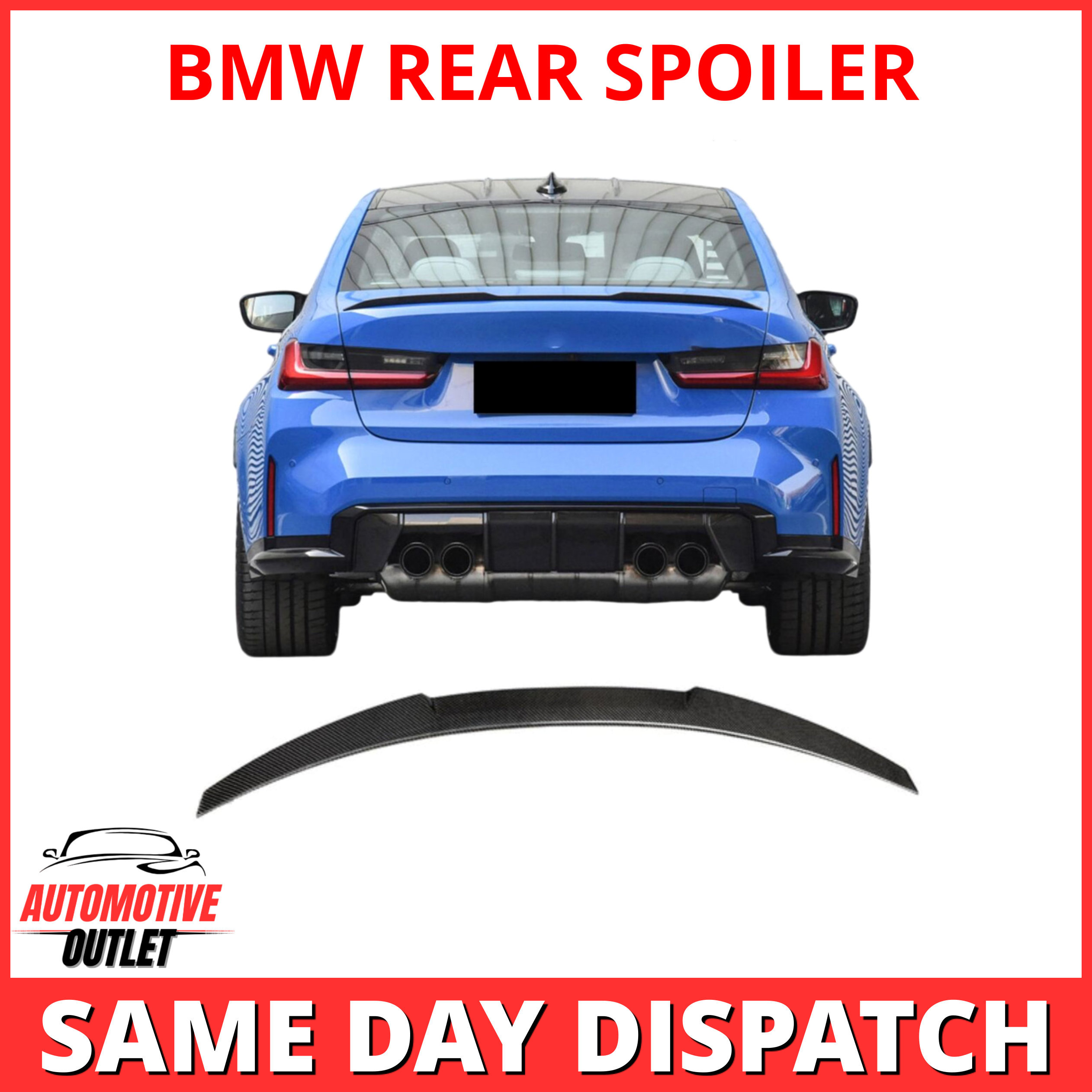 REAR BOOT SPOILER LIP M PERFORMANCE CARBON FOR BMW G20 G28 2019-2022 UK