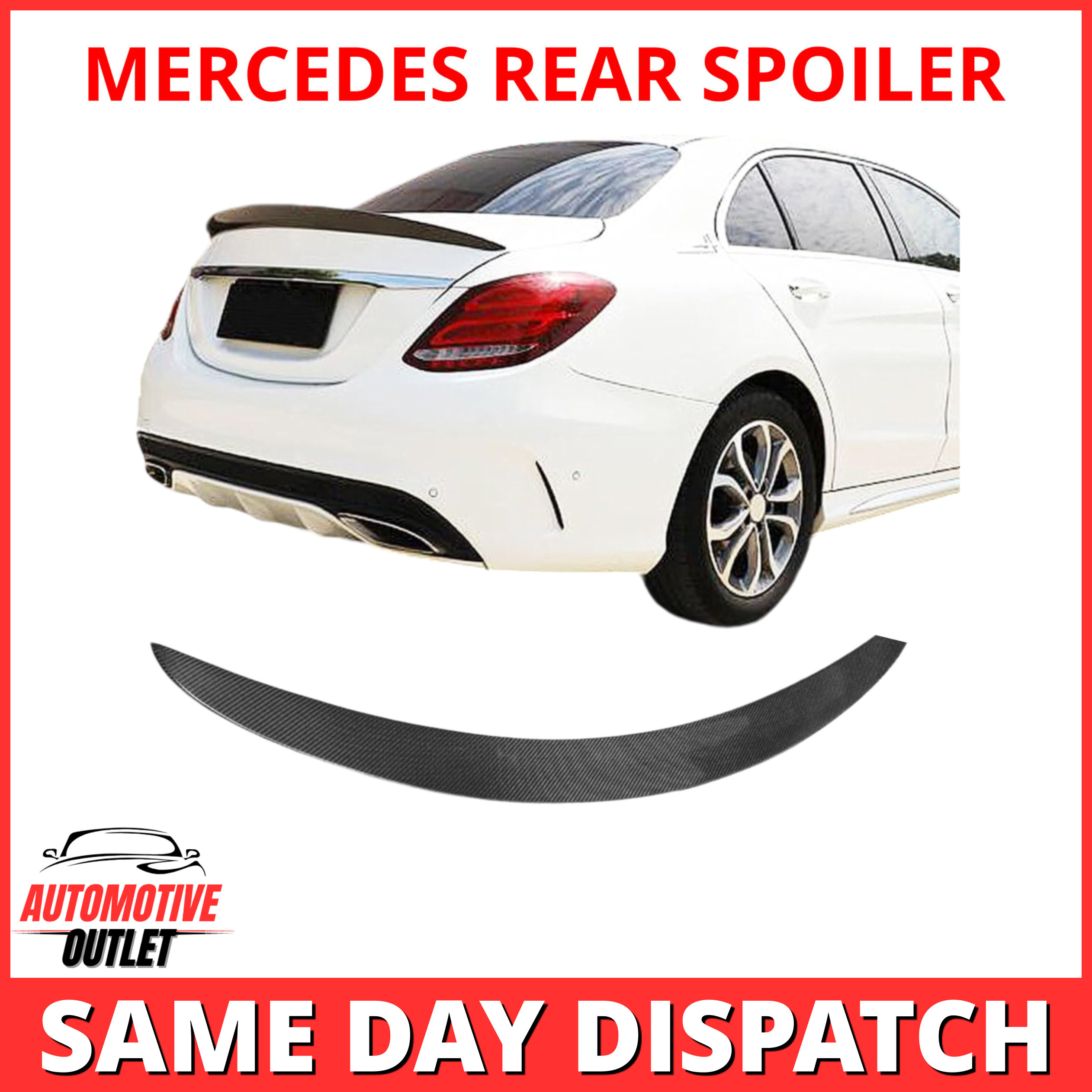 REAR TRUNK BOOT LID SPOILER CARBON AMG FOR MERCEDES C CLASS W205 C63 C43 1