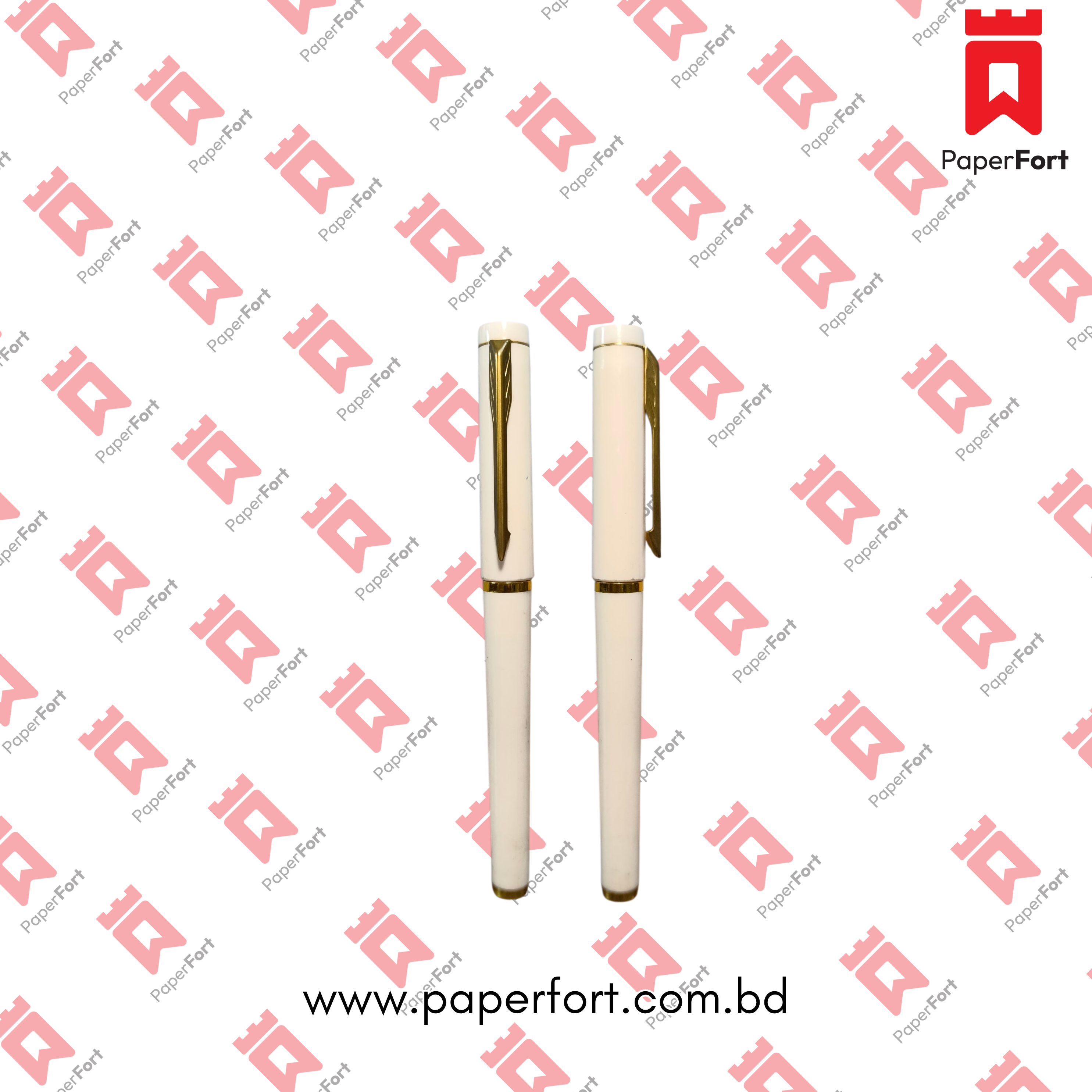 Premium Plastic Pen - Pearl White