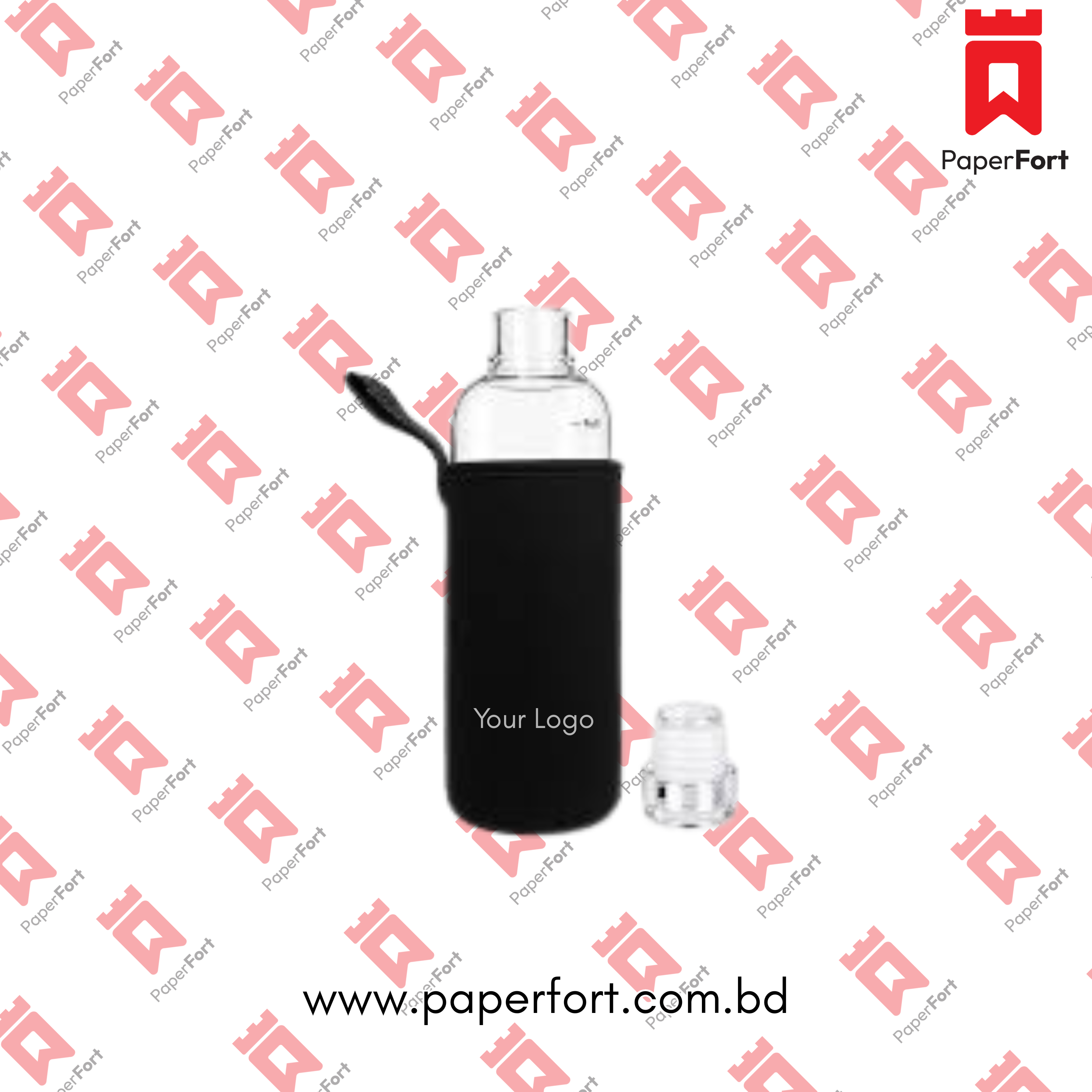 Glass Water Bottle with Foam Padding