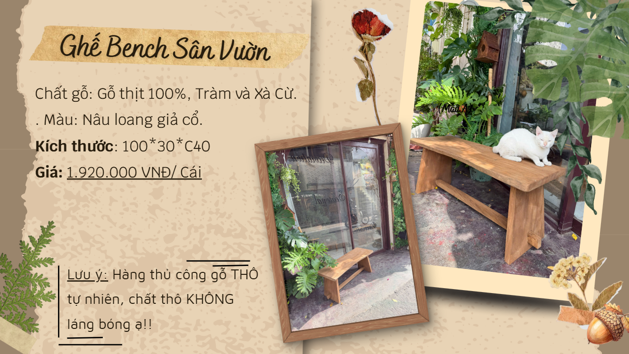Ghế Bench Sân Vườn