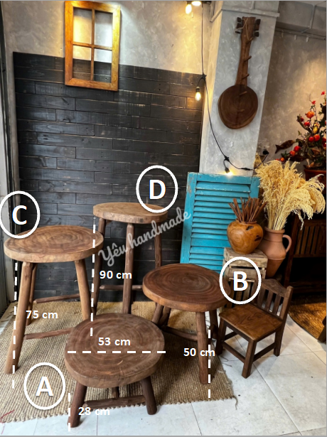 Bàn Mặt Tròn 4 Chân