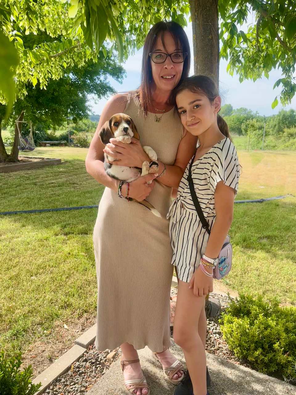 Cachorro con su familia
