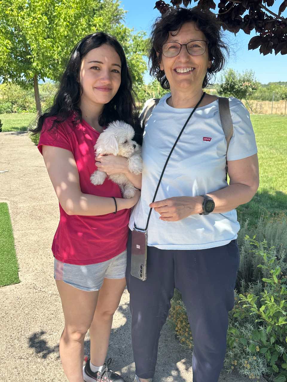 Cachorro con su familia