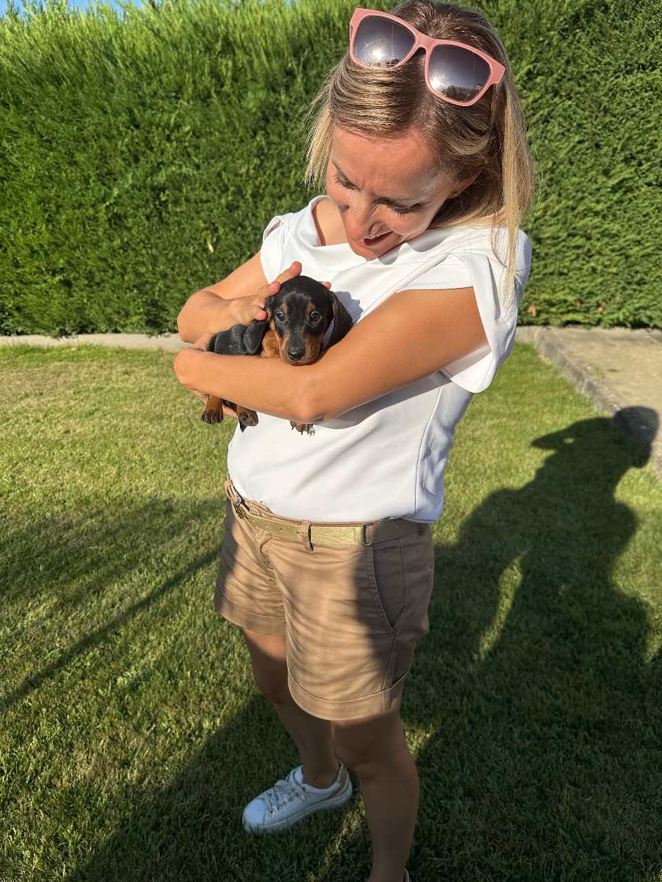 Cachorro con su familia