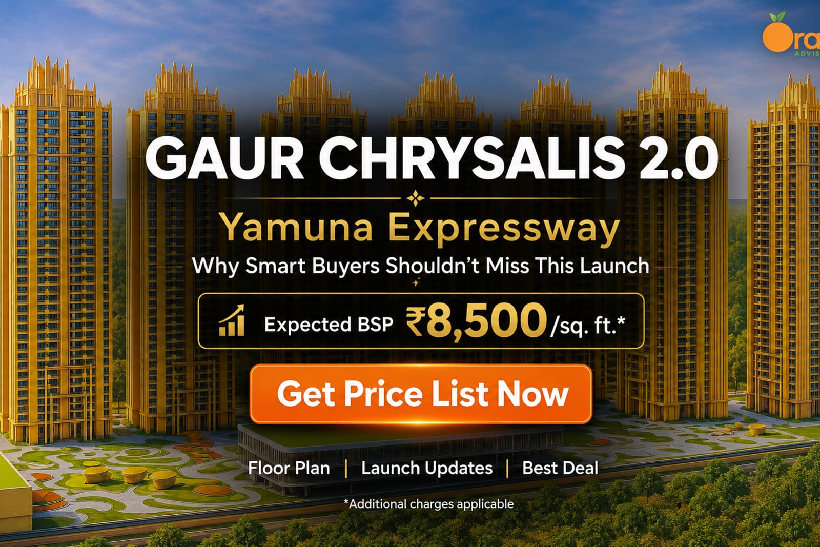 Gaur Chrysalis 2.0 Yamuna Expressway: Upcoming Gaurs Group Launch at ₹8,500 BSP