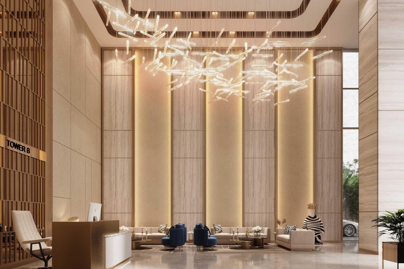 M3m the cullinan tower b reception area image