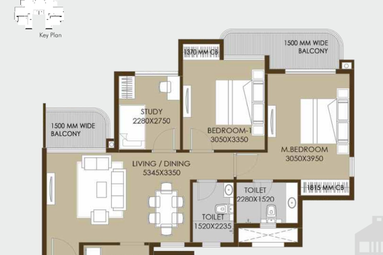 2 BHK Type 2 floor plan