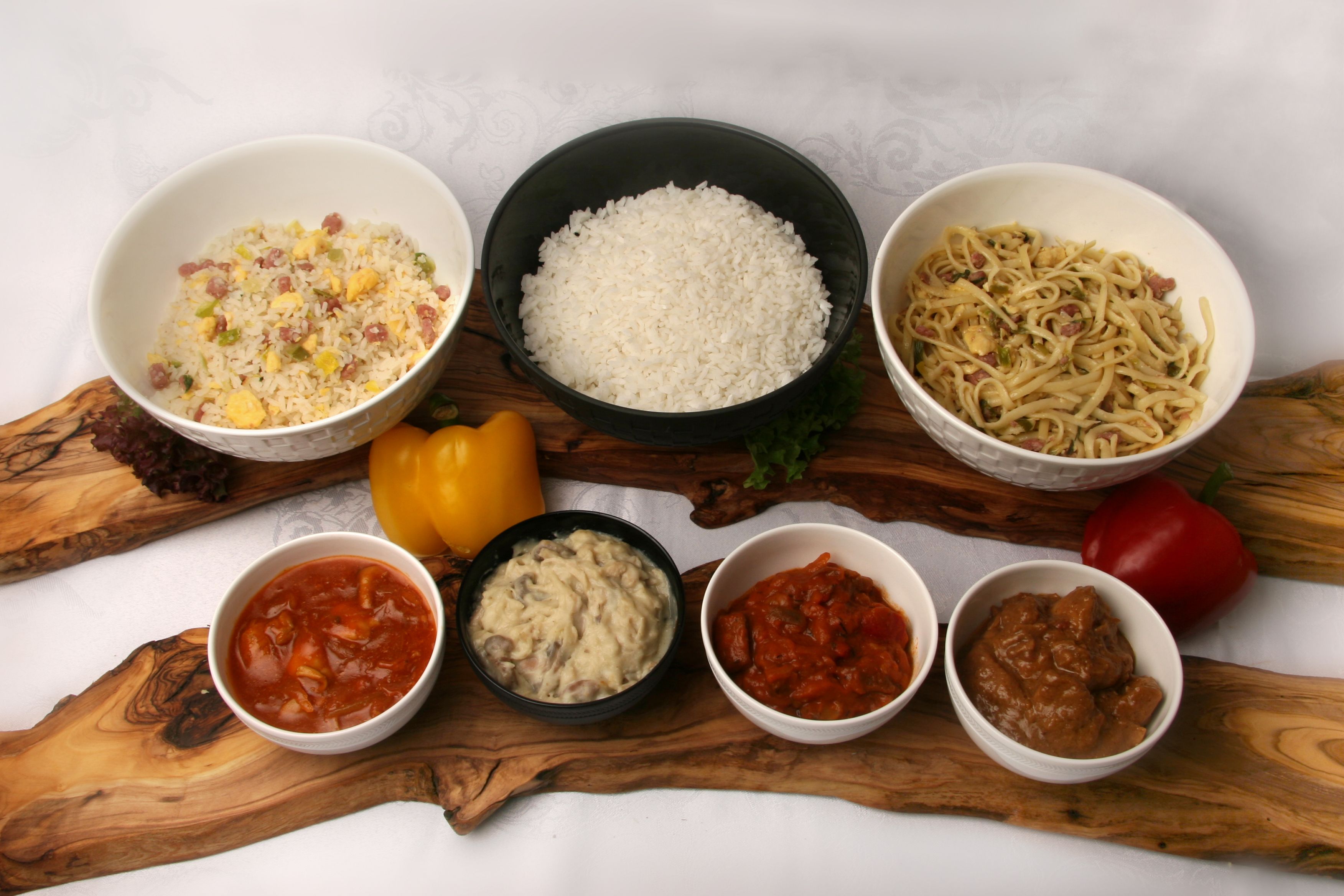 Gele curry met kip en Witte rijst