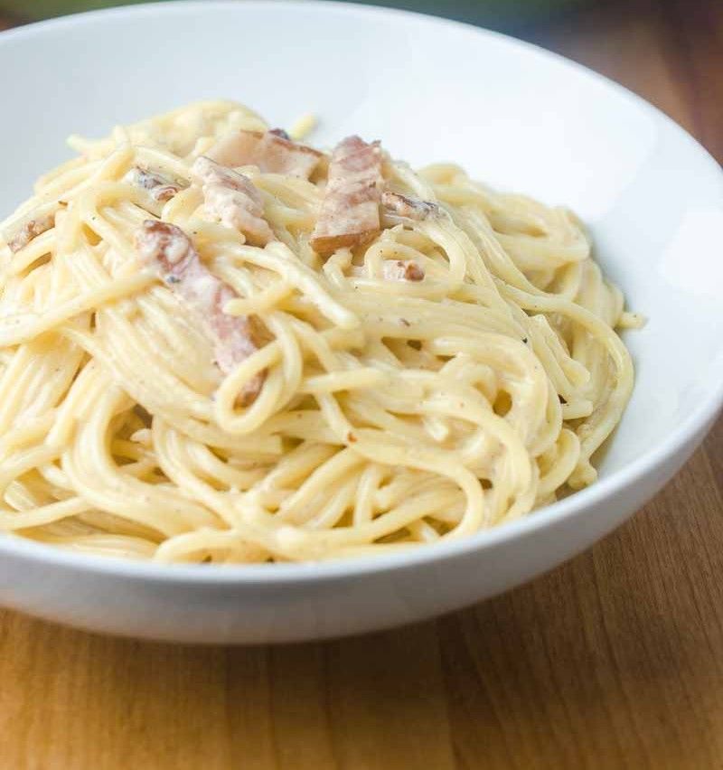 Pasta met Carbonarasaus