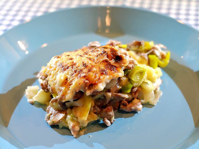 Gehaktschotel met Aardappel en Prei