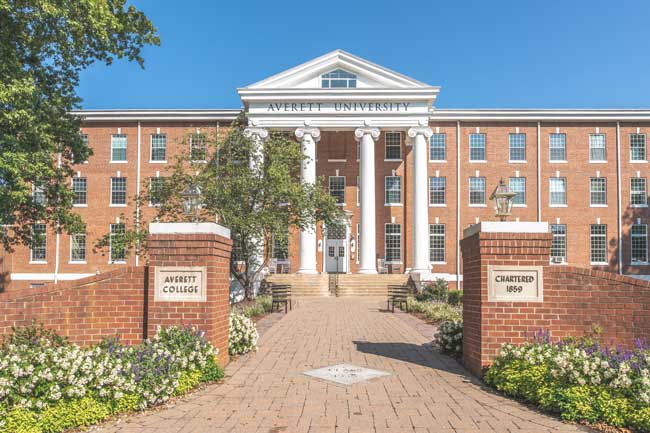 Averett University red brick campus building