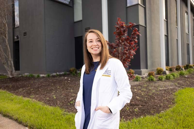 Averett ABSN student standing outside