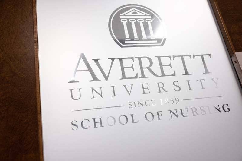 Averett University School of Nursing sign