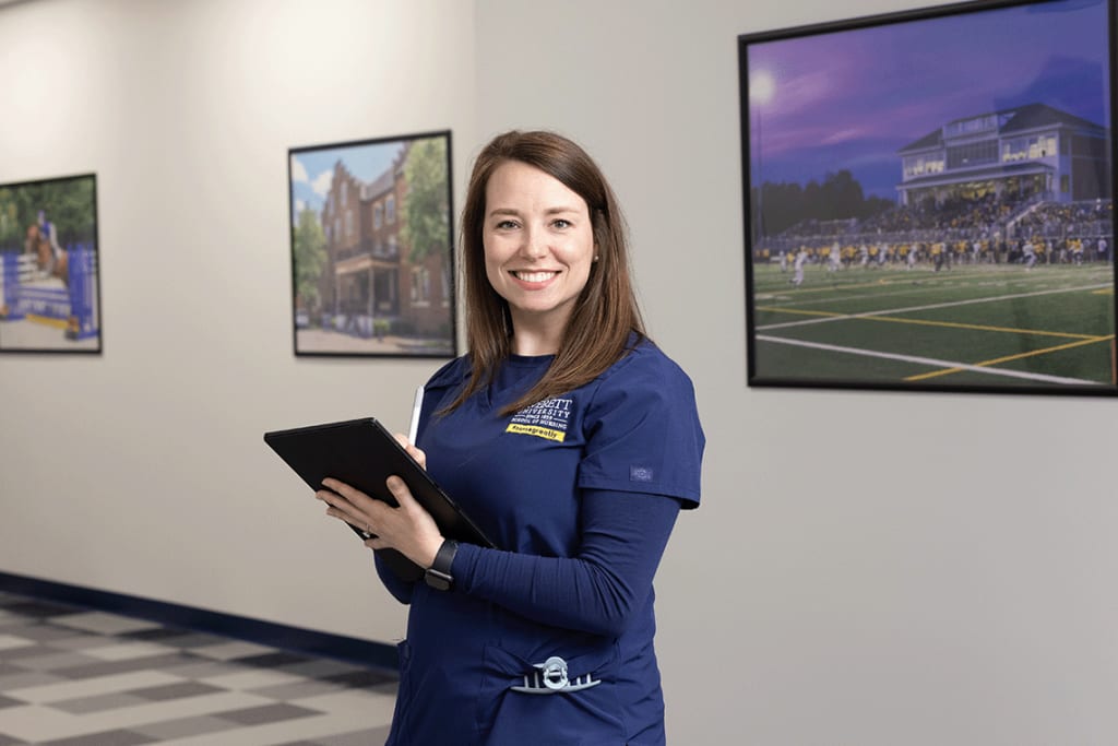 Smiling Averett nursing student