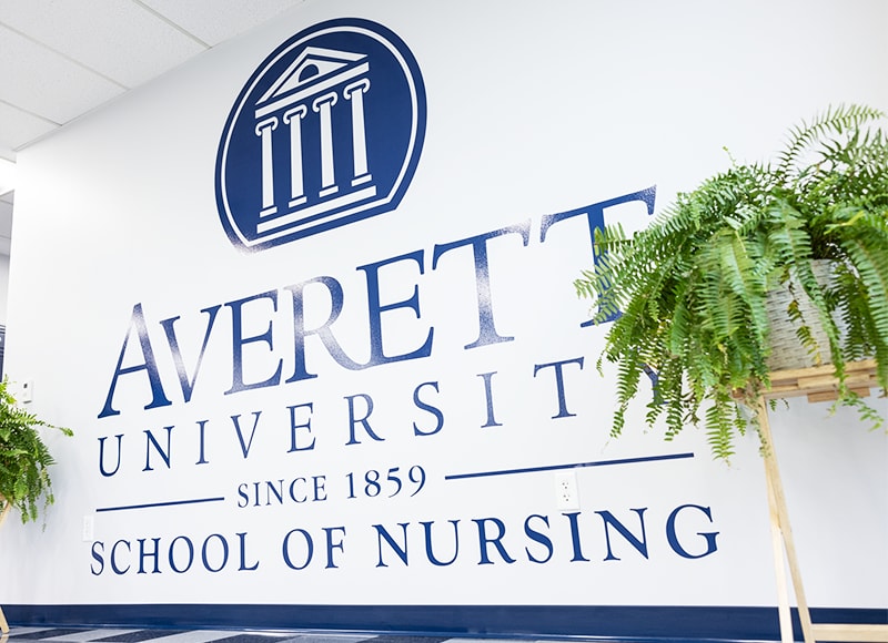 Averett School of Nursing wall