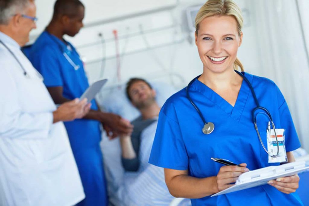 nurse holding clipboard