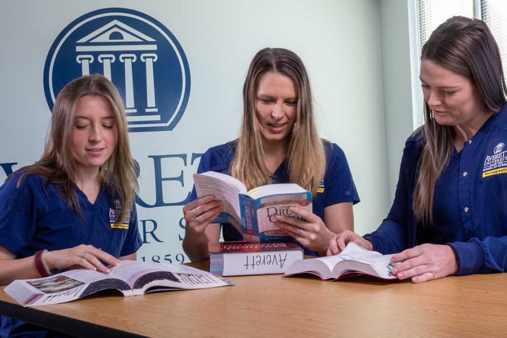 nursing students studying together