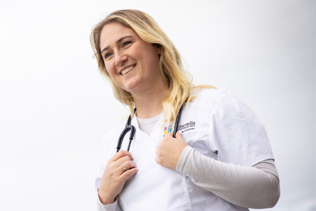 CSP nursing student standing outside smiling