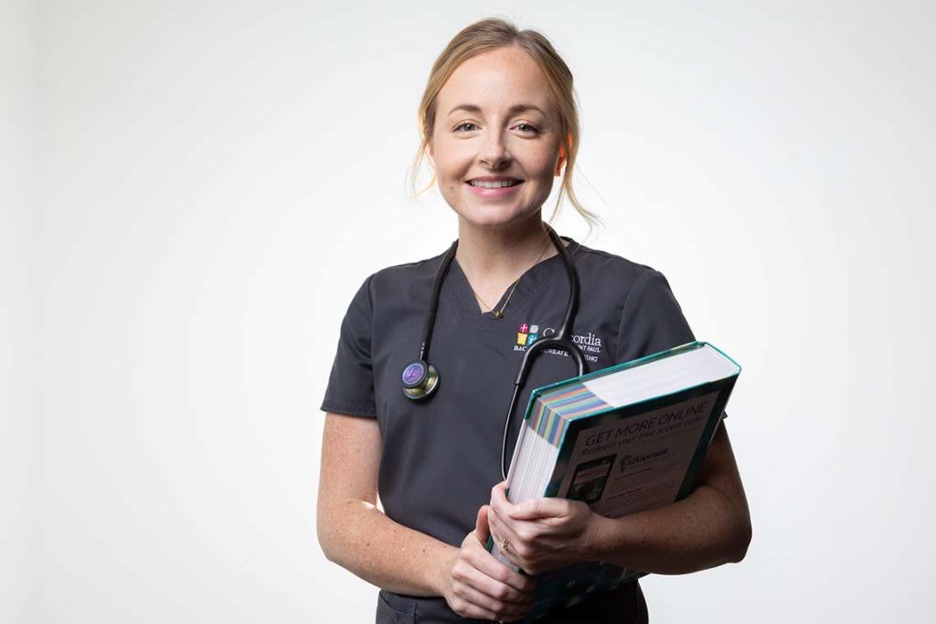 nurse with book