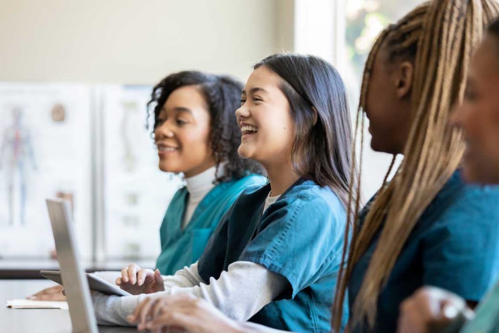 nursing students in class