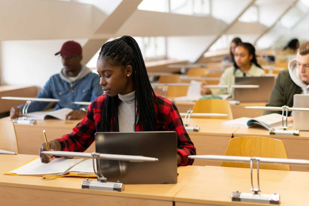 students taking notes during lecture