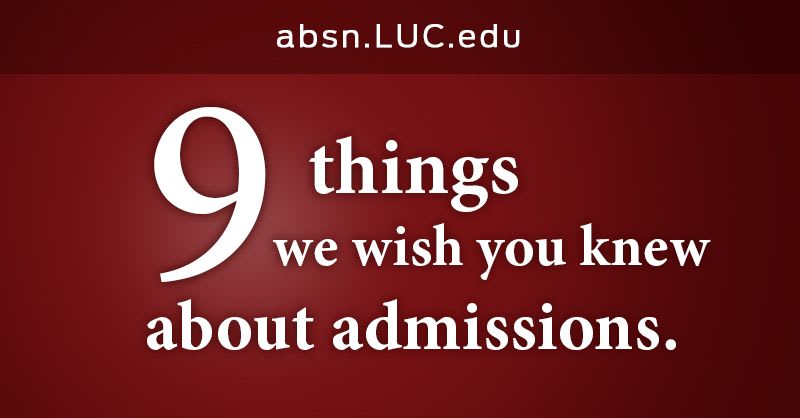 red block with text "9 things we wish you knew about admissions"
